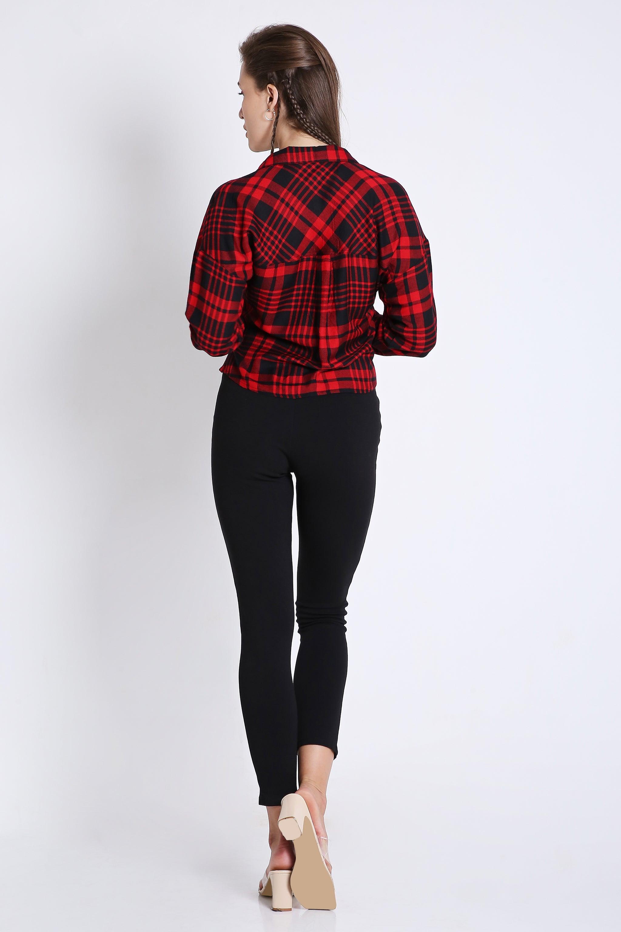 Checks Crop Shirt FRENCH THEORY