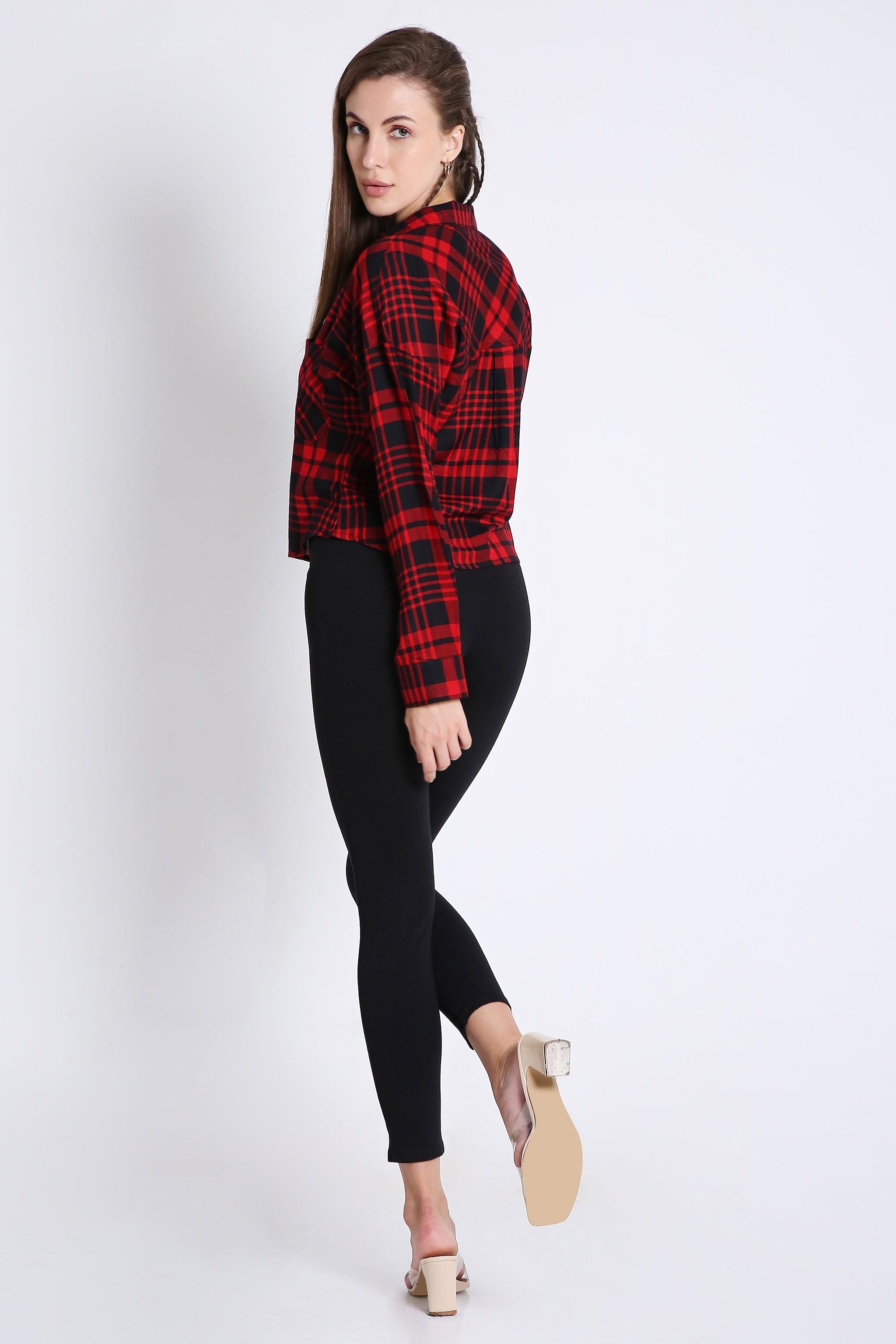 Checks Crop Shirt FRENCH THEORY