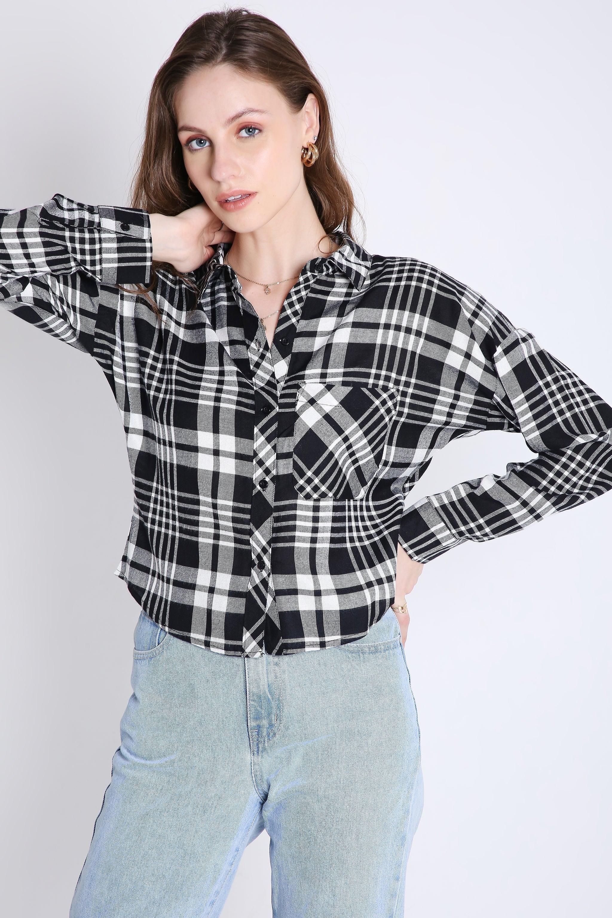 Checks Crop Shirt FRENCH THEORY