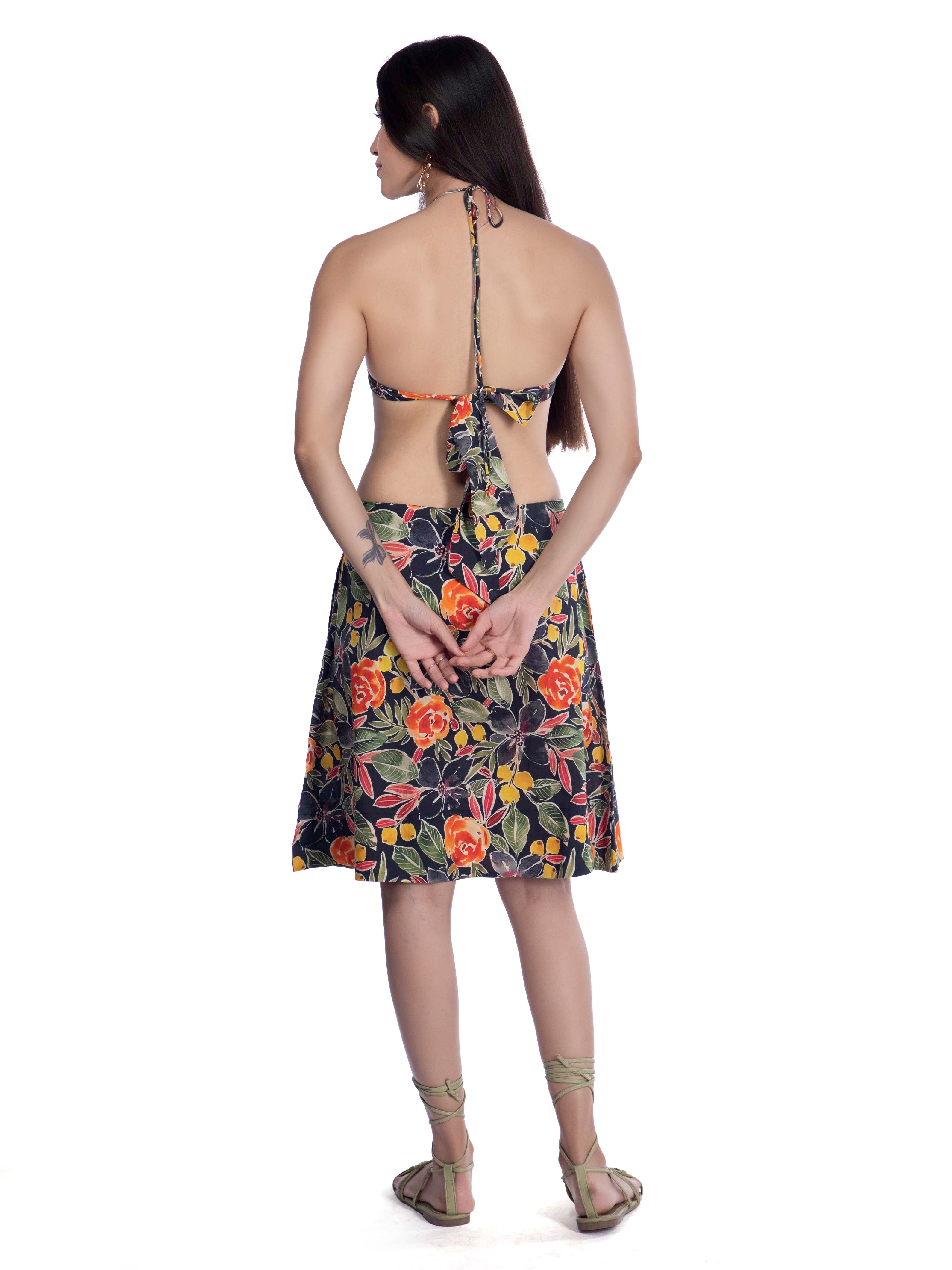 Yellow Printed Cotton Dress