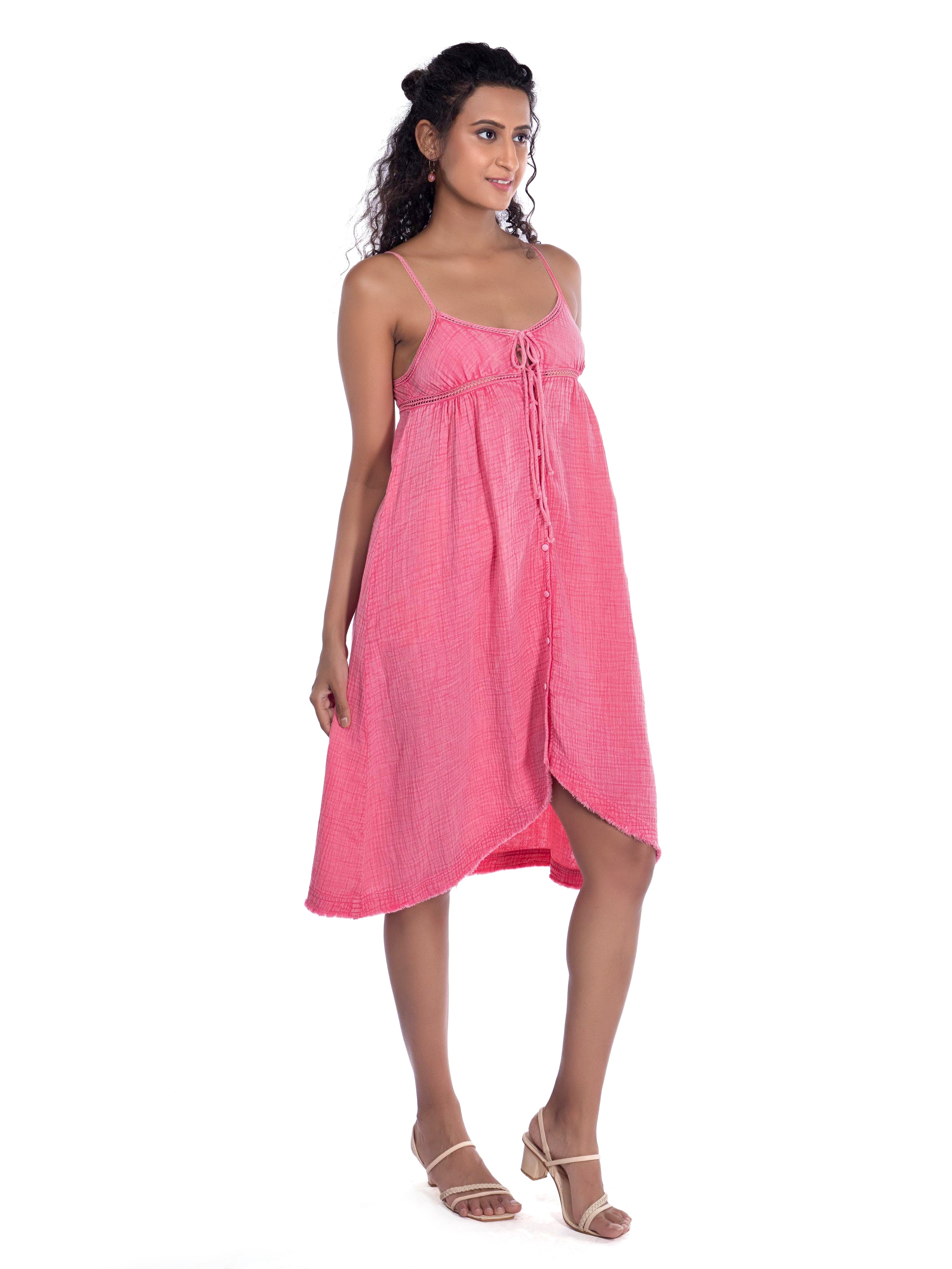Pink Cotton Slip Dress