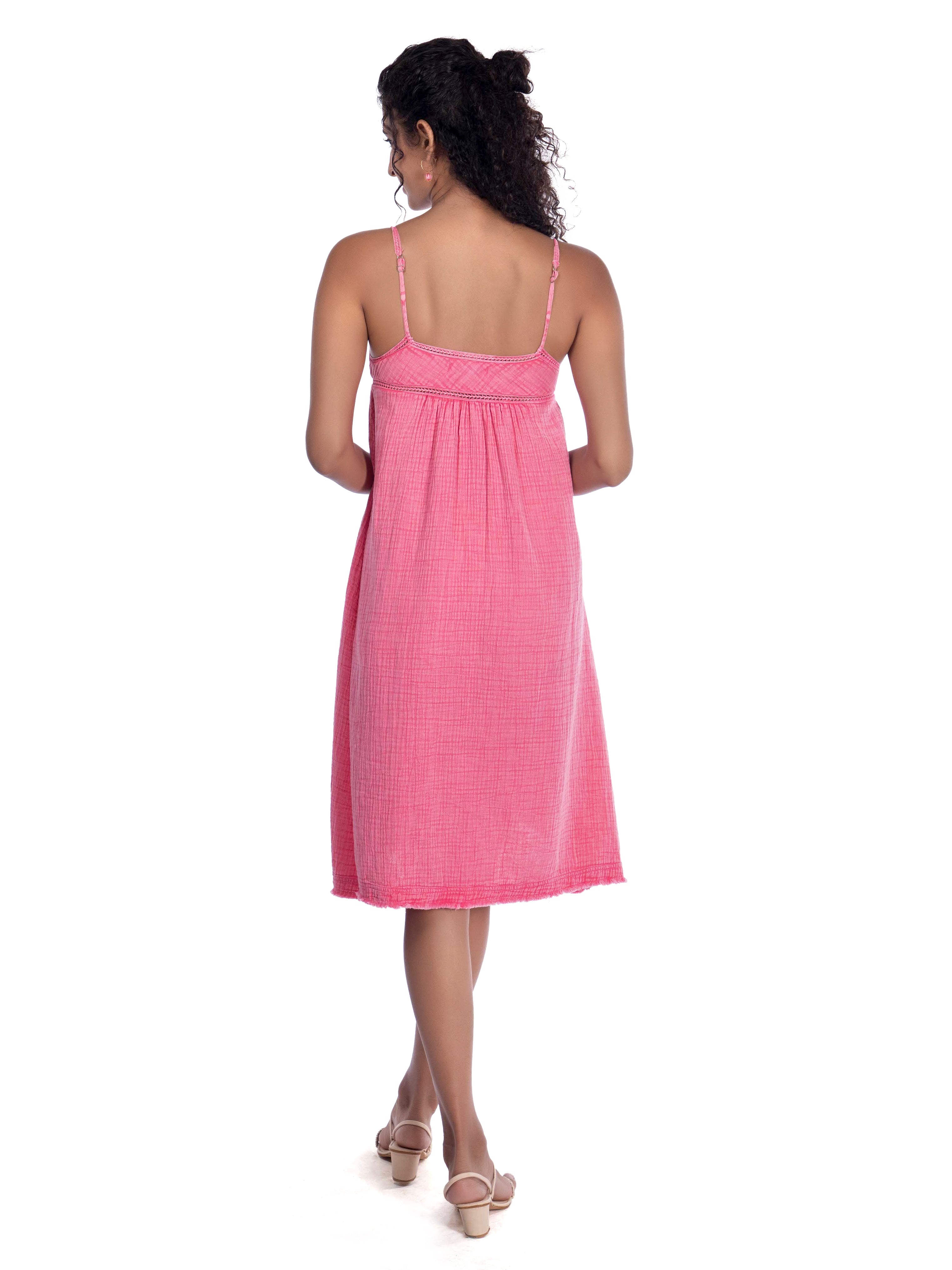Pink Cotton Slip Dress