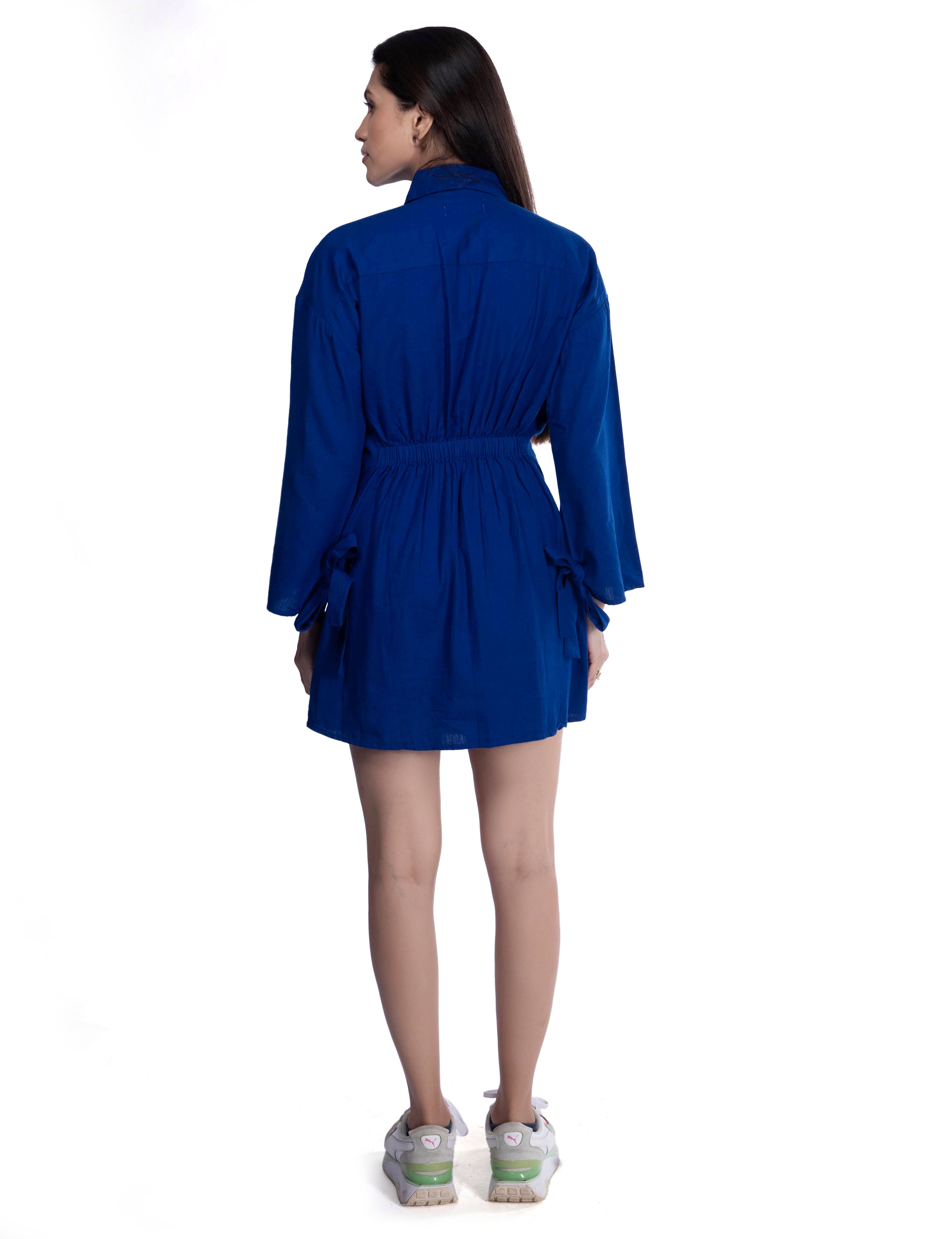 Navy Blue Button Down Dress