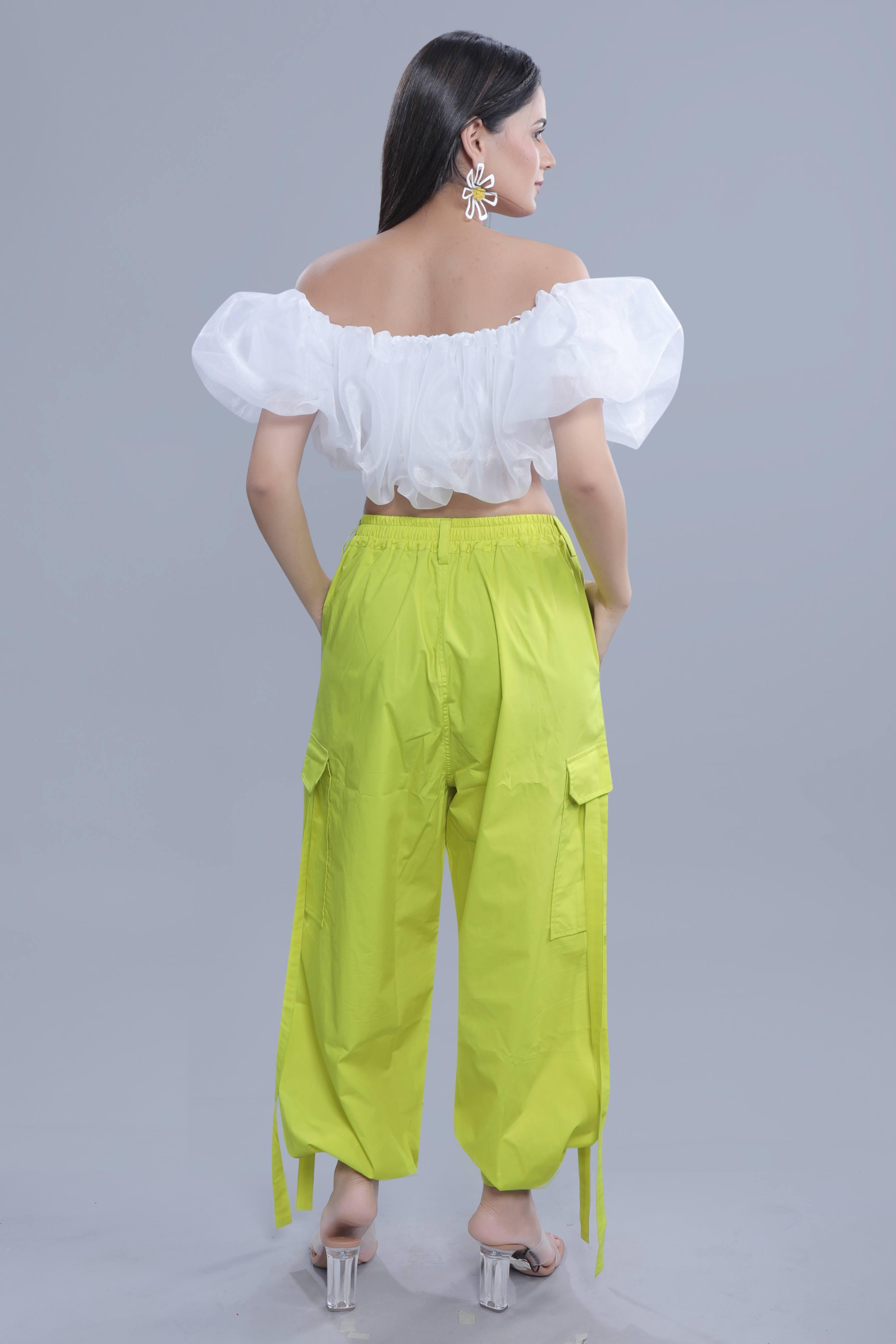 Off-Shoulder Cloud Crop Top FRENCH THEORY