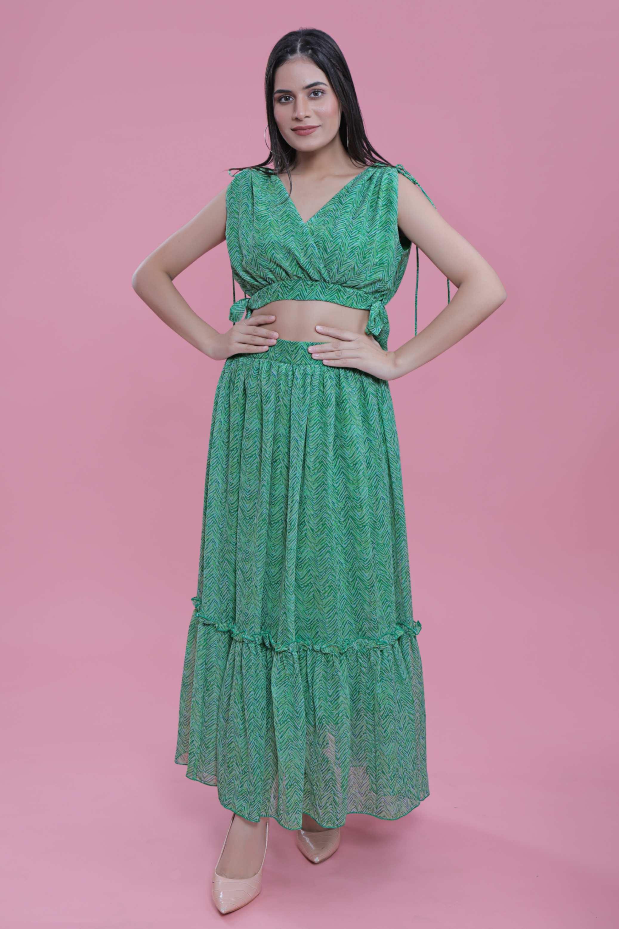 Chiffon Relax Fit Crop Top FRENCH THEORY