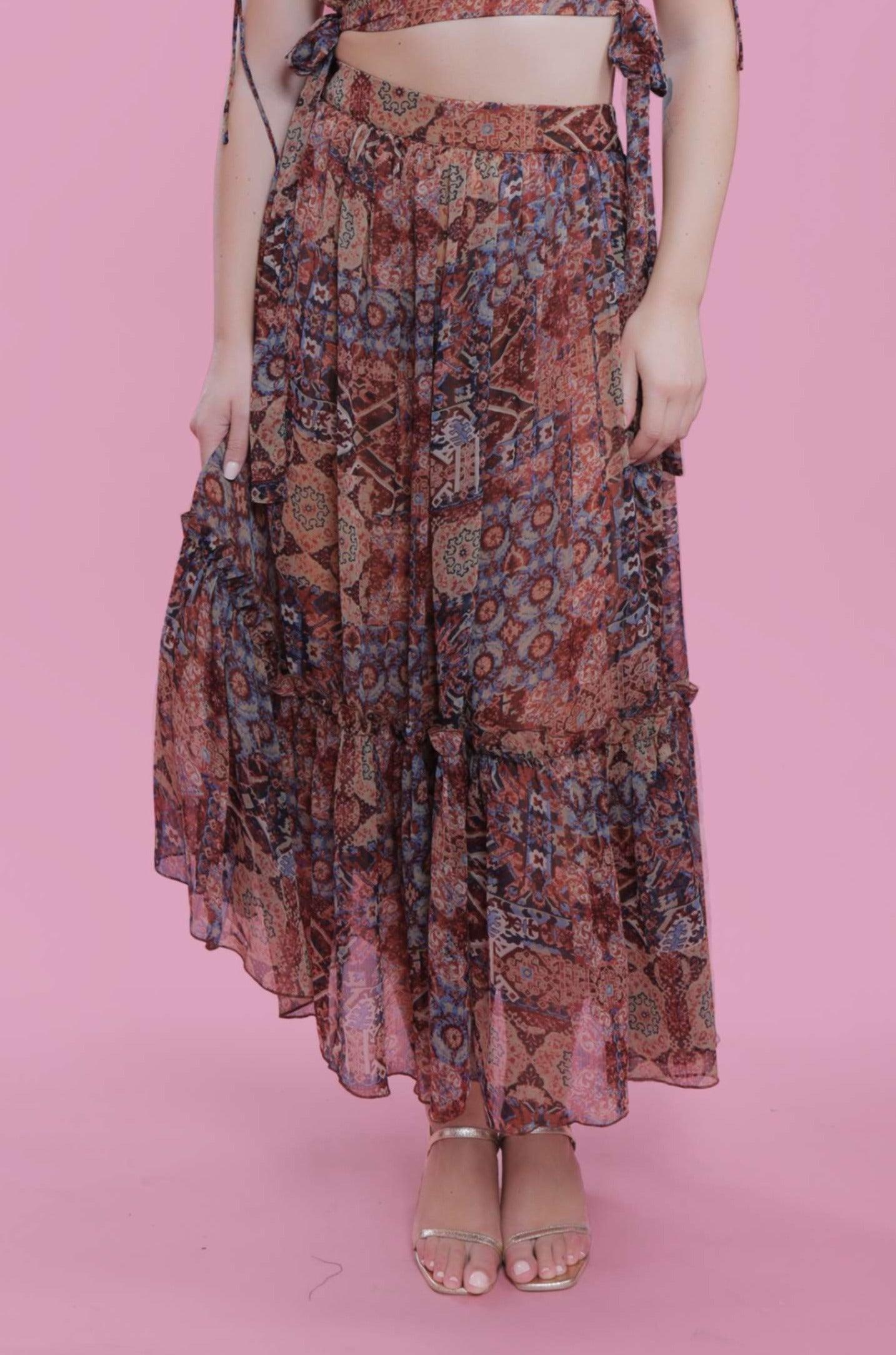 Chiffon Gathered Skirt FRENCH THEORY