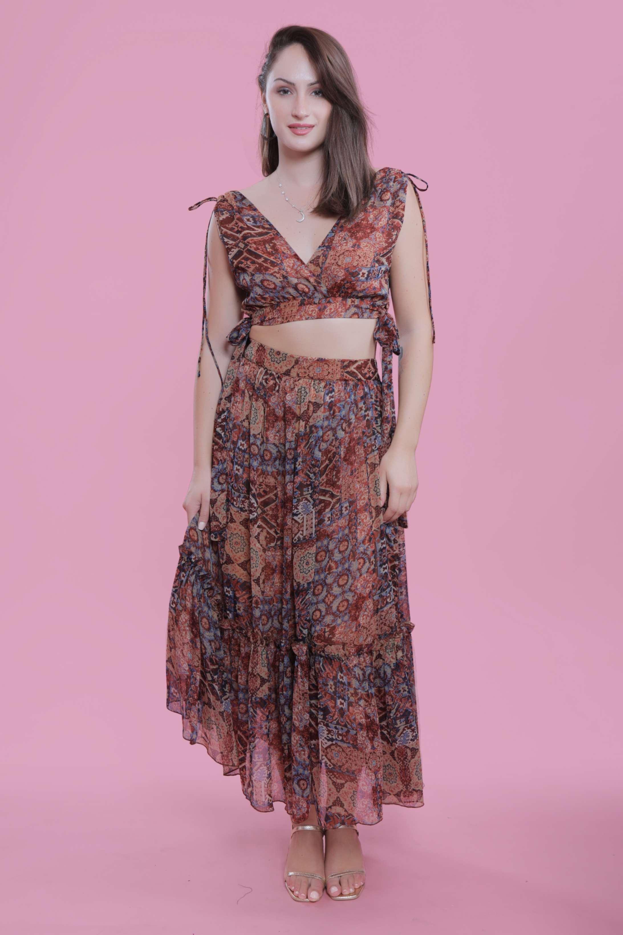 Chiffon Gathered Skirt FRENCH THEORY