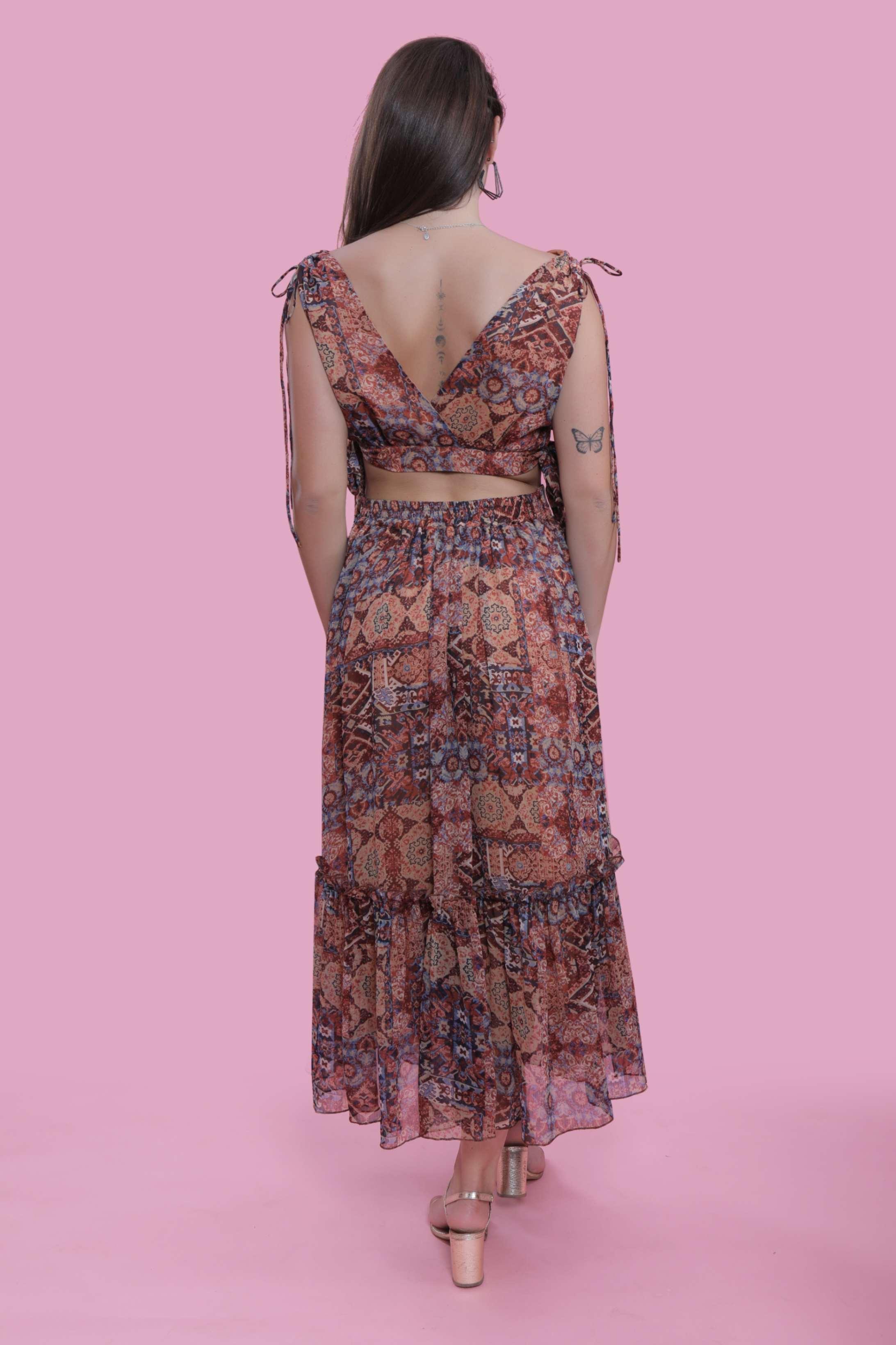 Chiffon Relax Fit Crop Top FRENCH THEORY