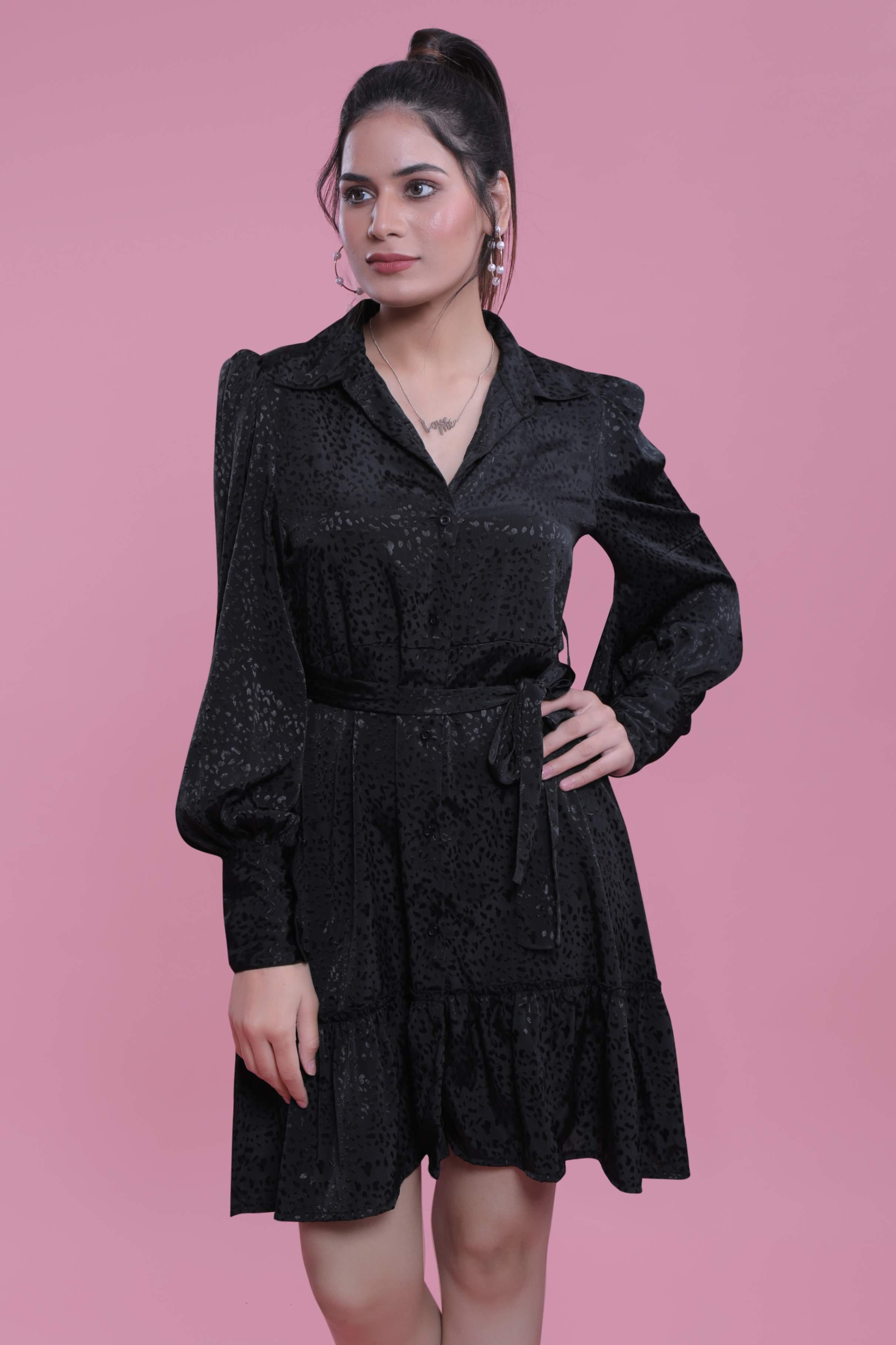 Jacquard Satin A-line Party Dress FRENCH THEORY