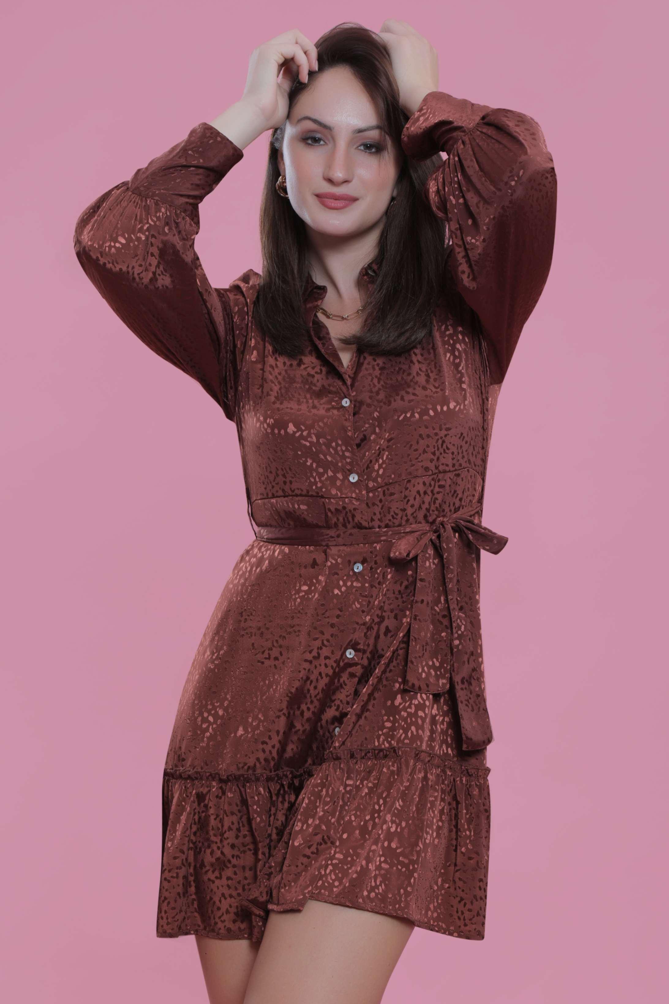Jacquard Satin A-line Party Dress FRENCH THEORY