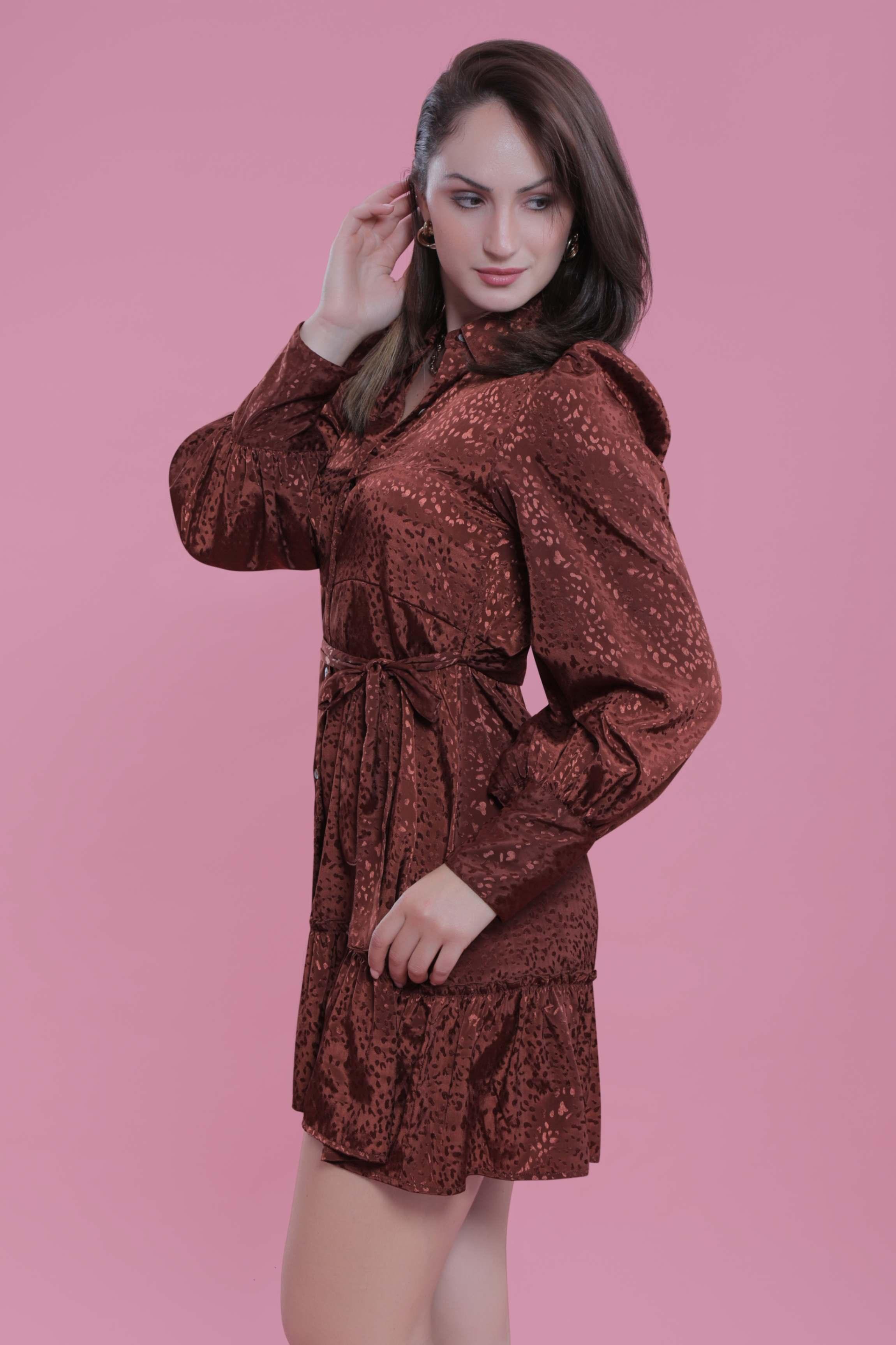 Jacquard Satin A-line Party Dress FRENCH THEORY