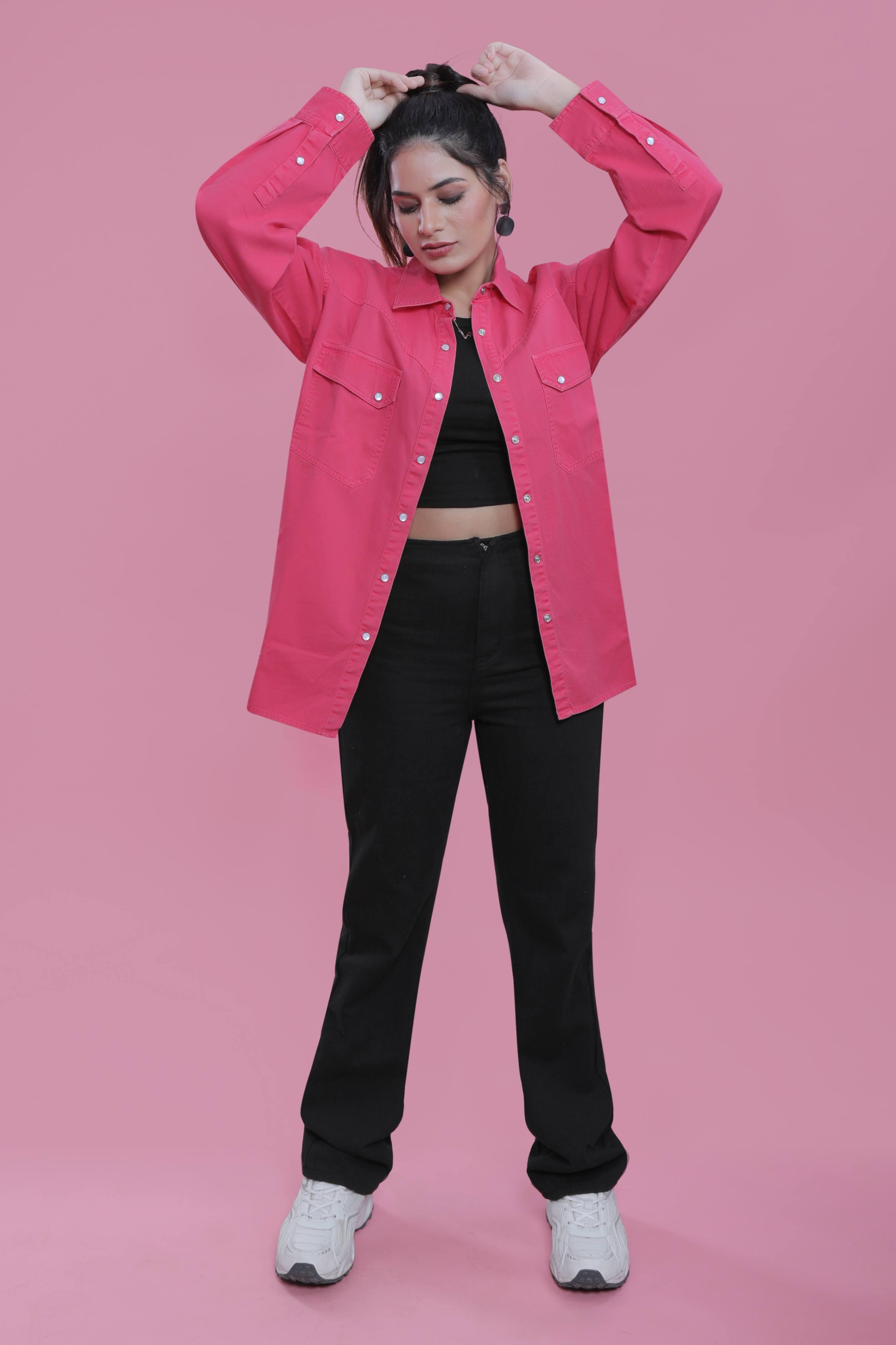 Overdyed Oversized Jacket with Long Sleeves FRENCH THEORY