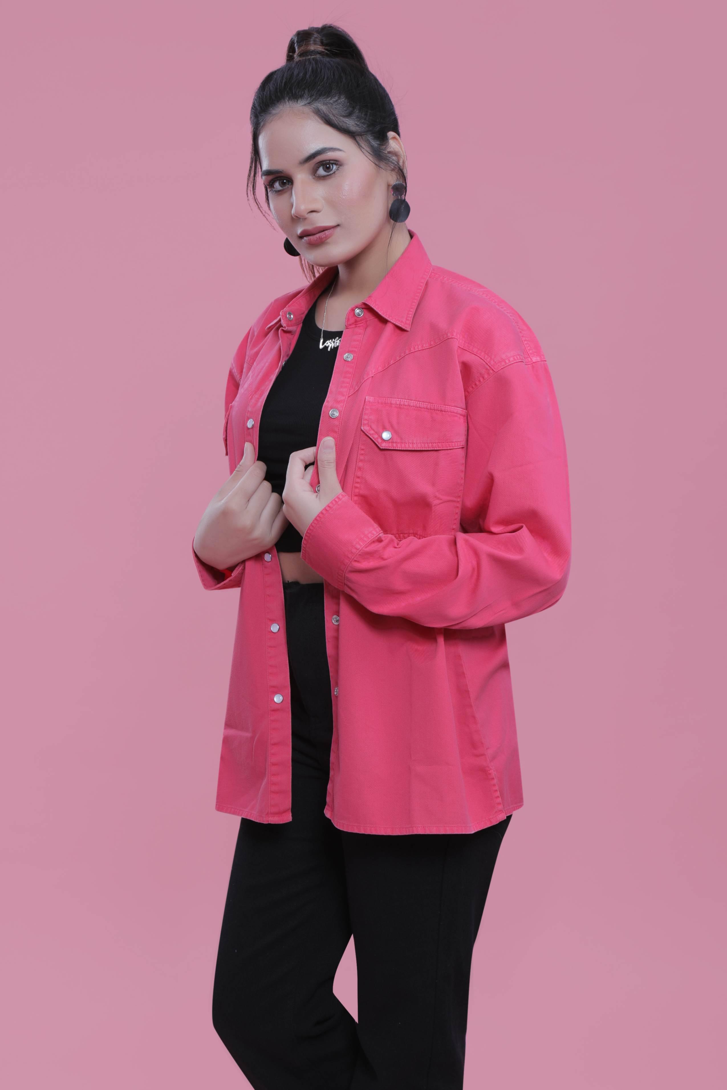 Overdyed Oversized Jacket with Long Sleeves FRENCH THEORY