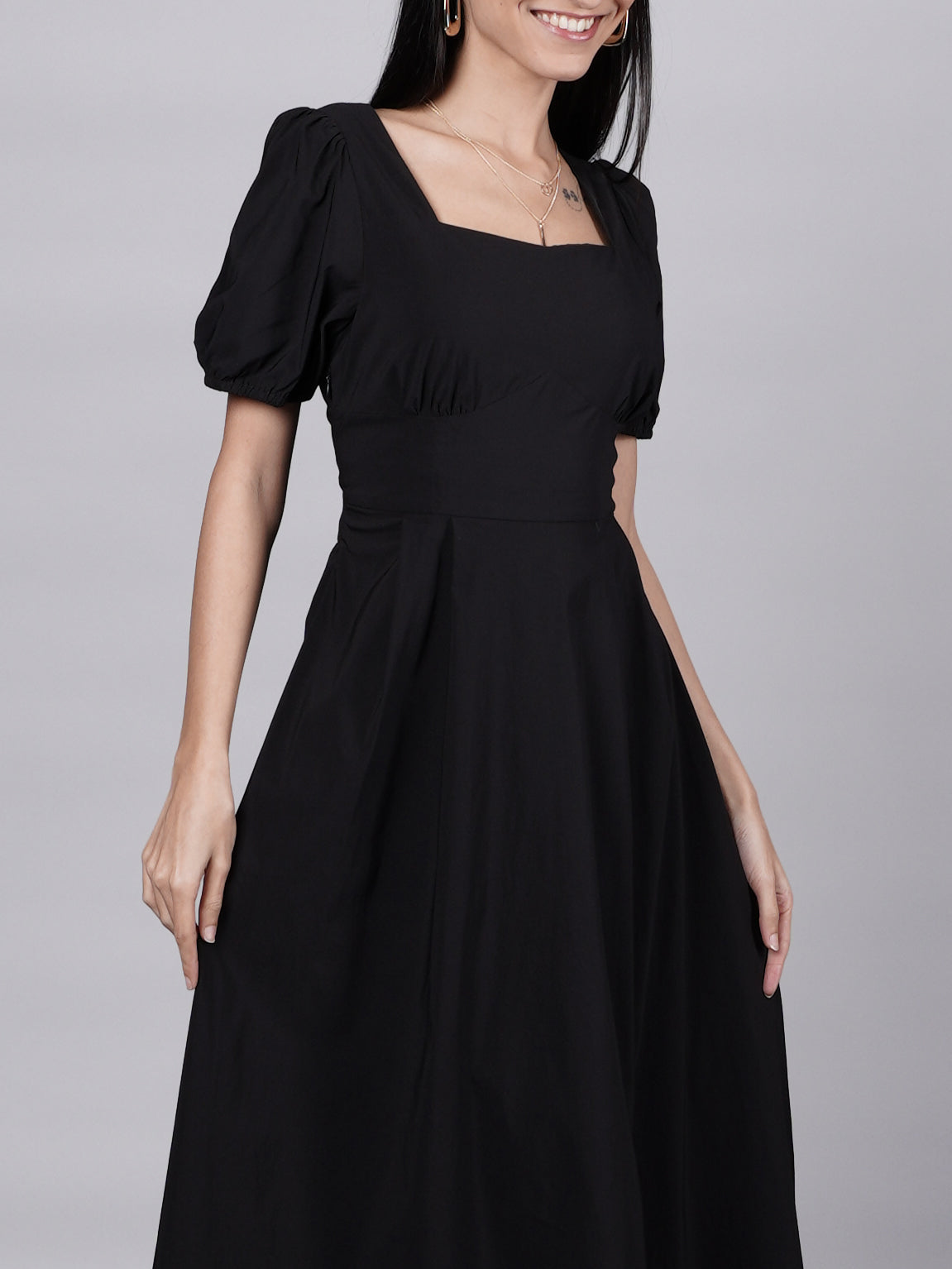 Classic Black Fitted Dress