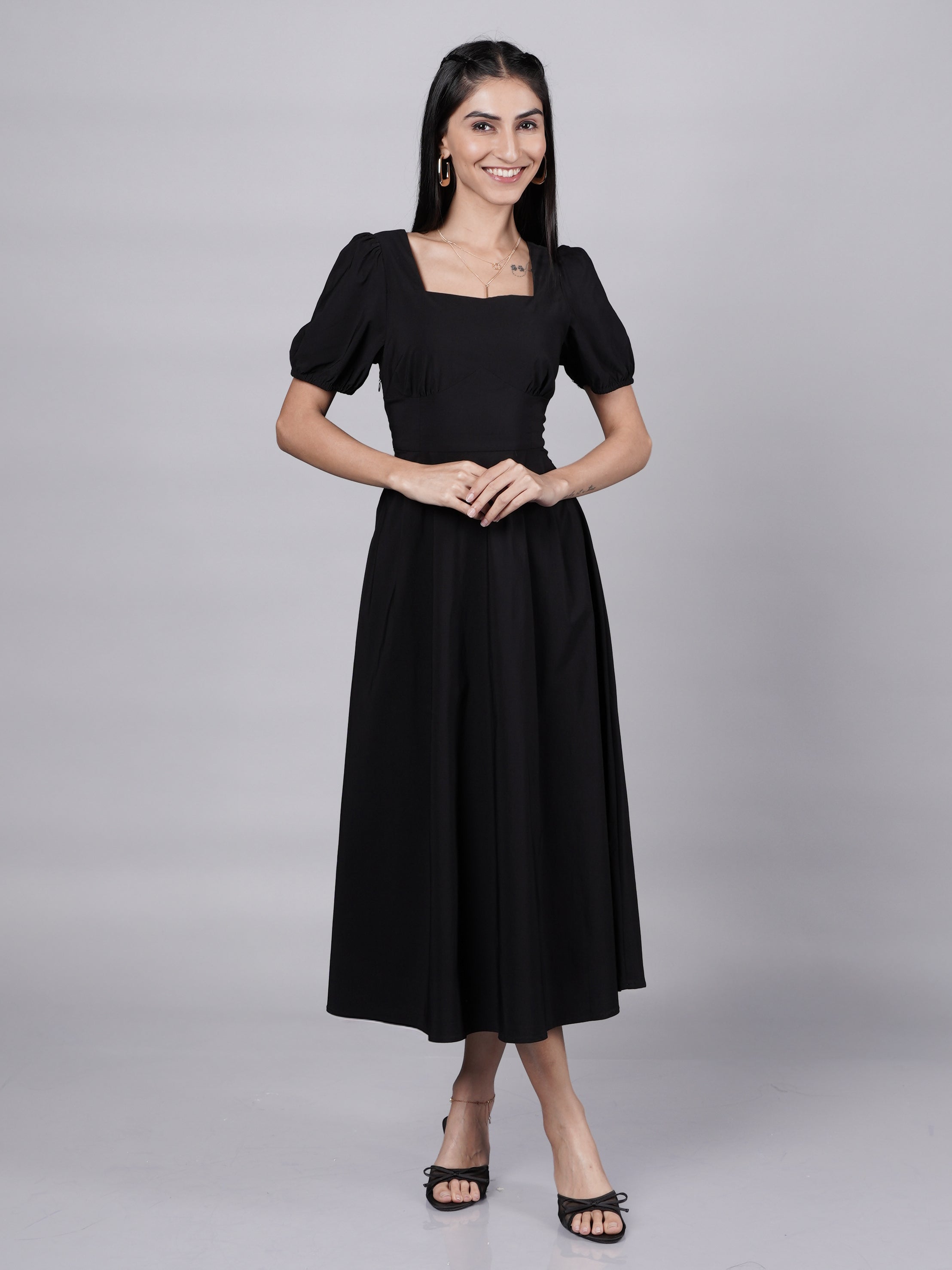 Classic Black Fitted Dress