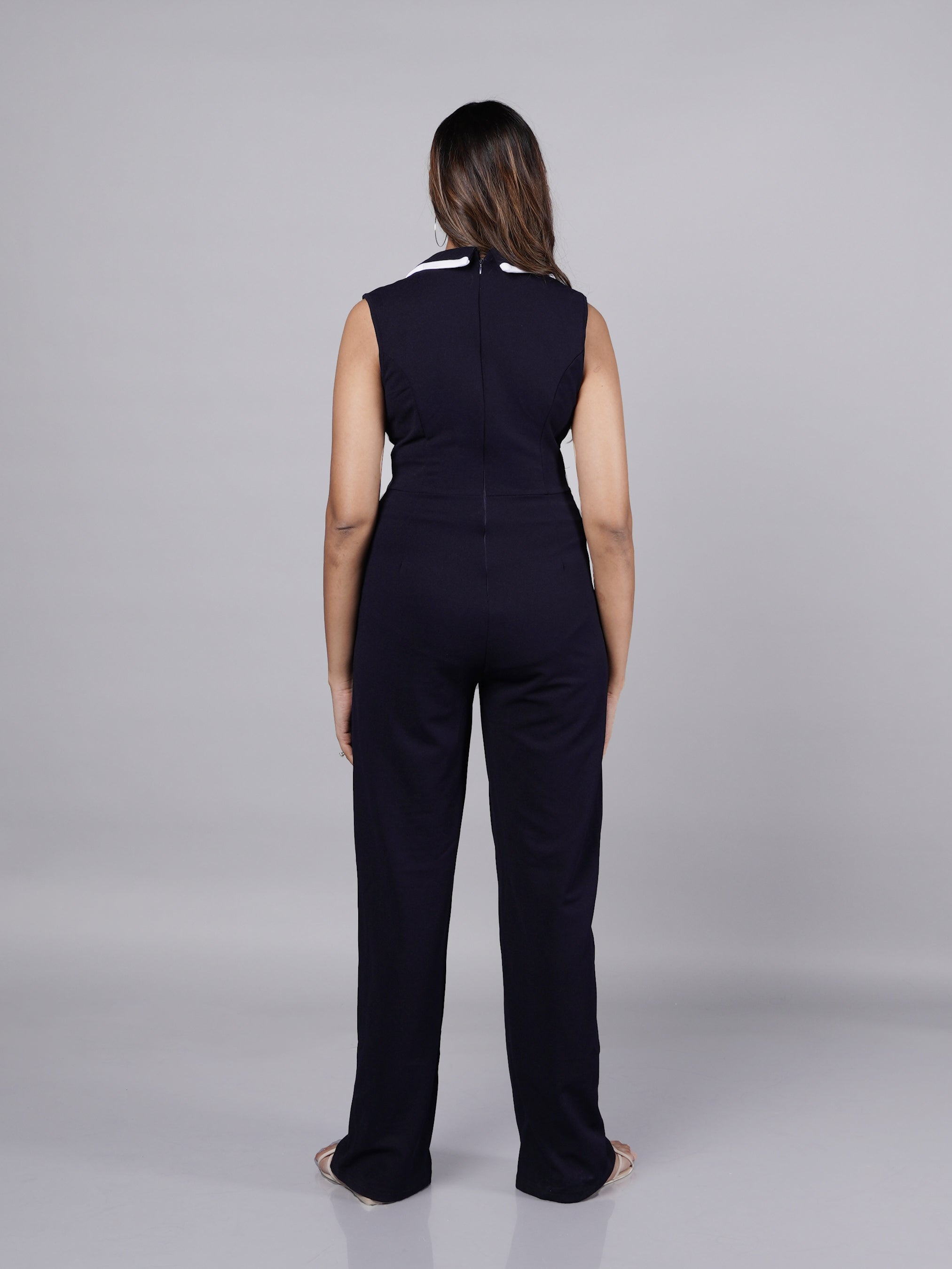 Wide-Leg Sleeveless Jumpsuit