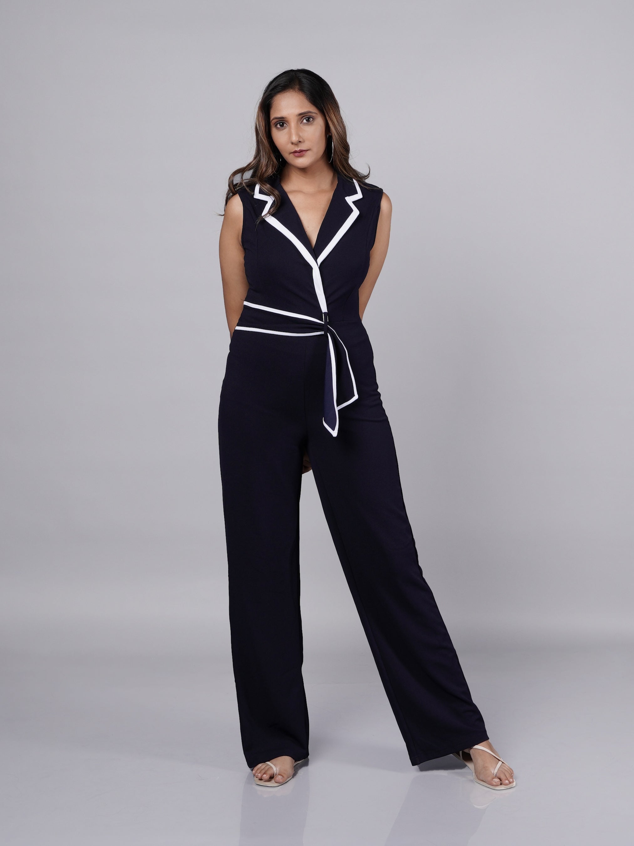 Wide-Leg Sleeveless Jumpsuit