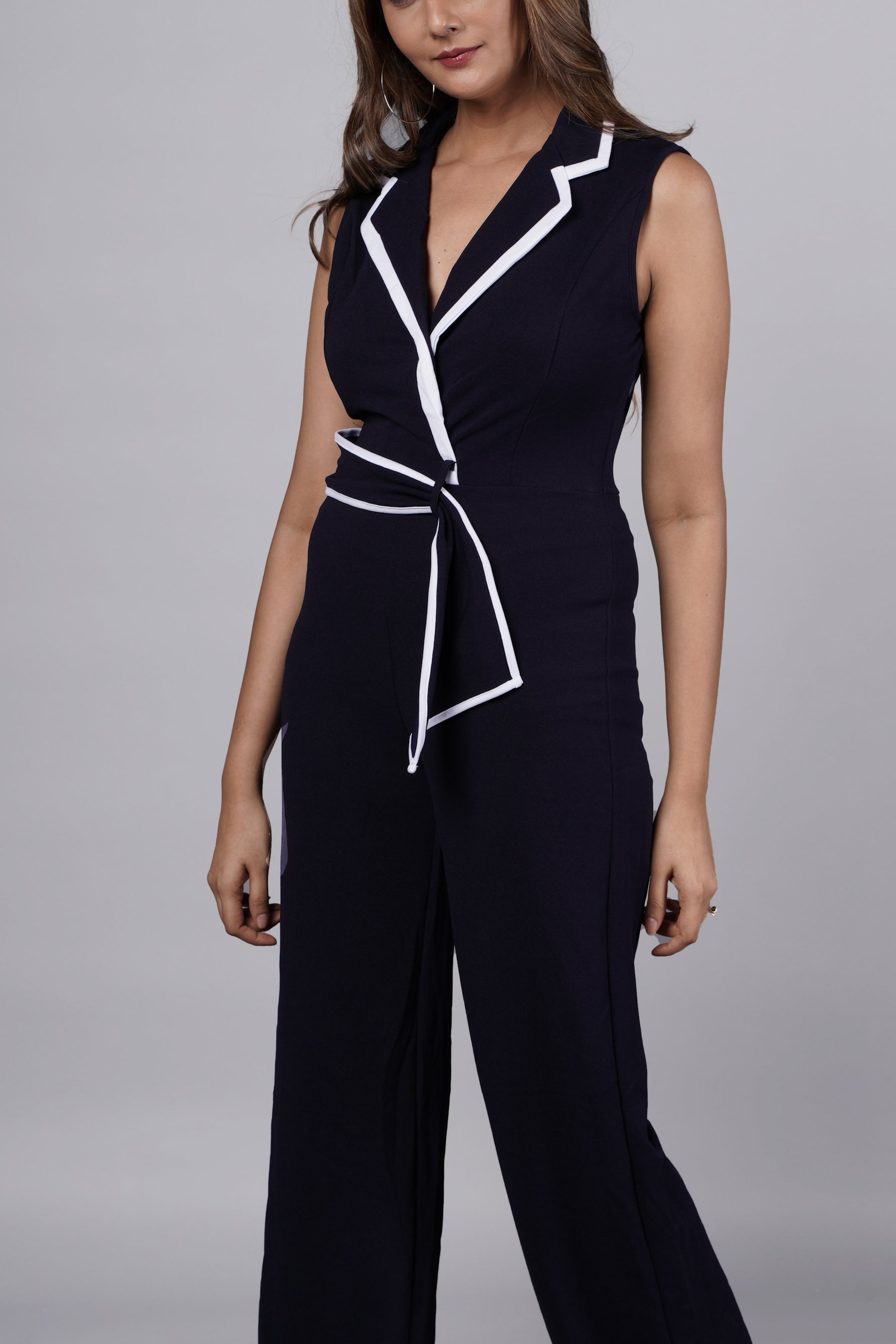 Wide-Leg Sleeveless Jumpsuit