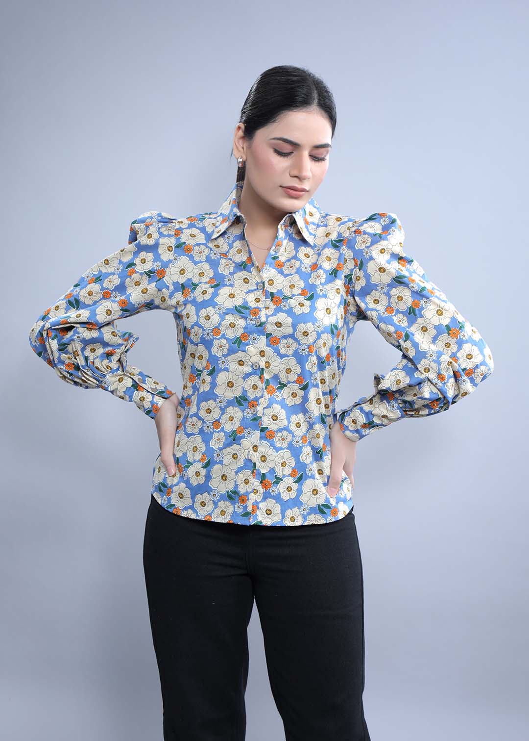 Slim Fit Shirt with Puff Sleeve FRENCH THEORY