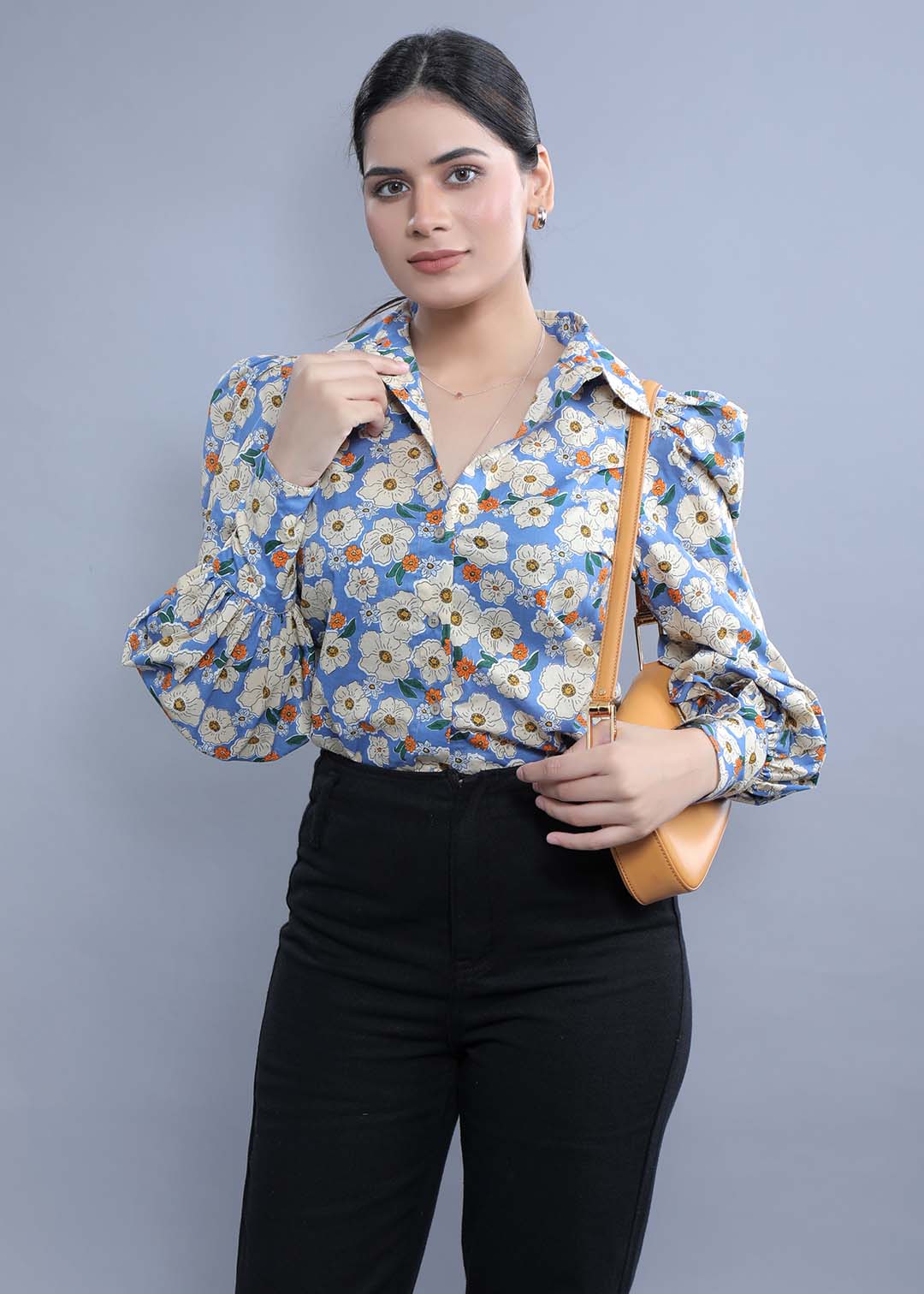 Slim Fit Shirt with Puff Sleeve FRENCH THEORY