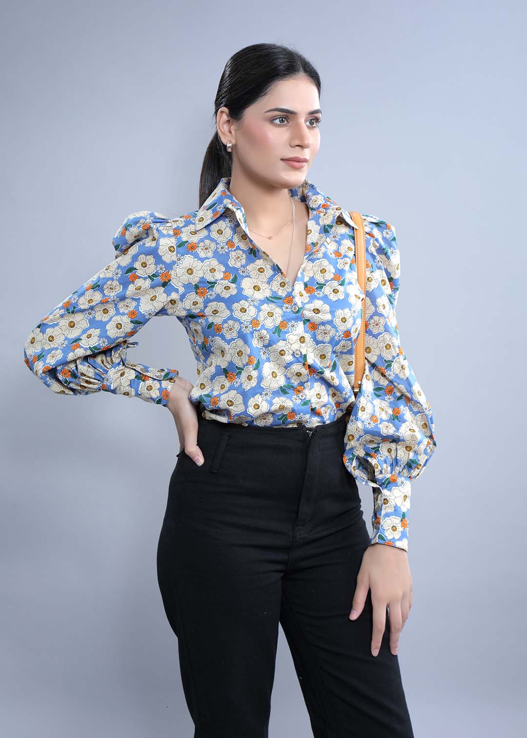Slim Fit Shirt with Puff Sleeve FRENCH THEORY