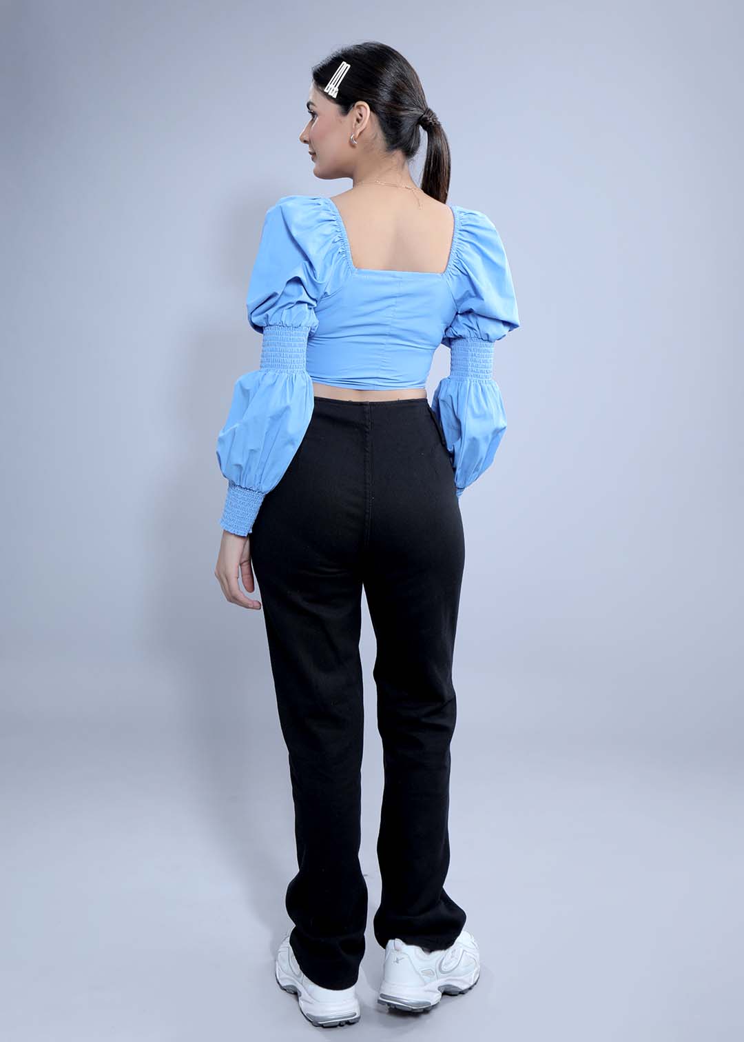 Slim Fit Top with Puff Sleeve FRENCH THEORY