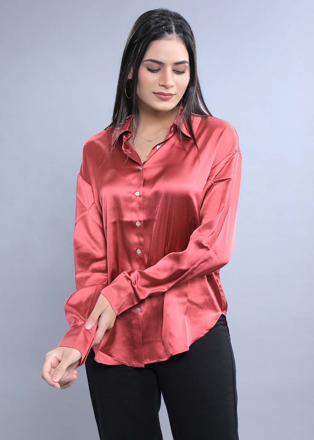 Oversized Satin Shirt FRENCH THEORY