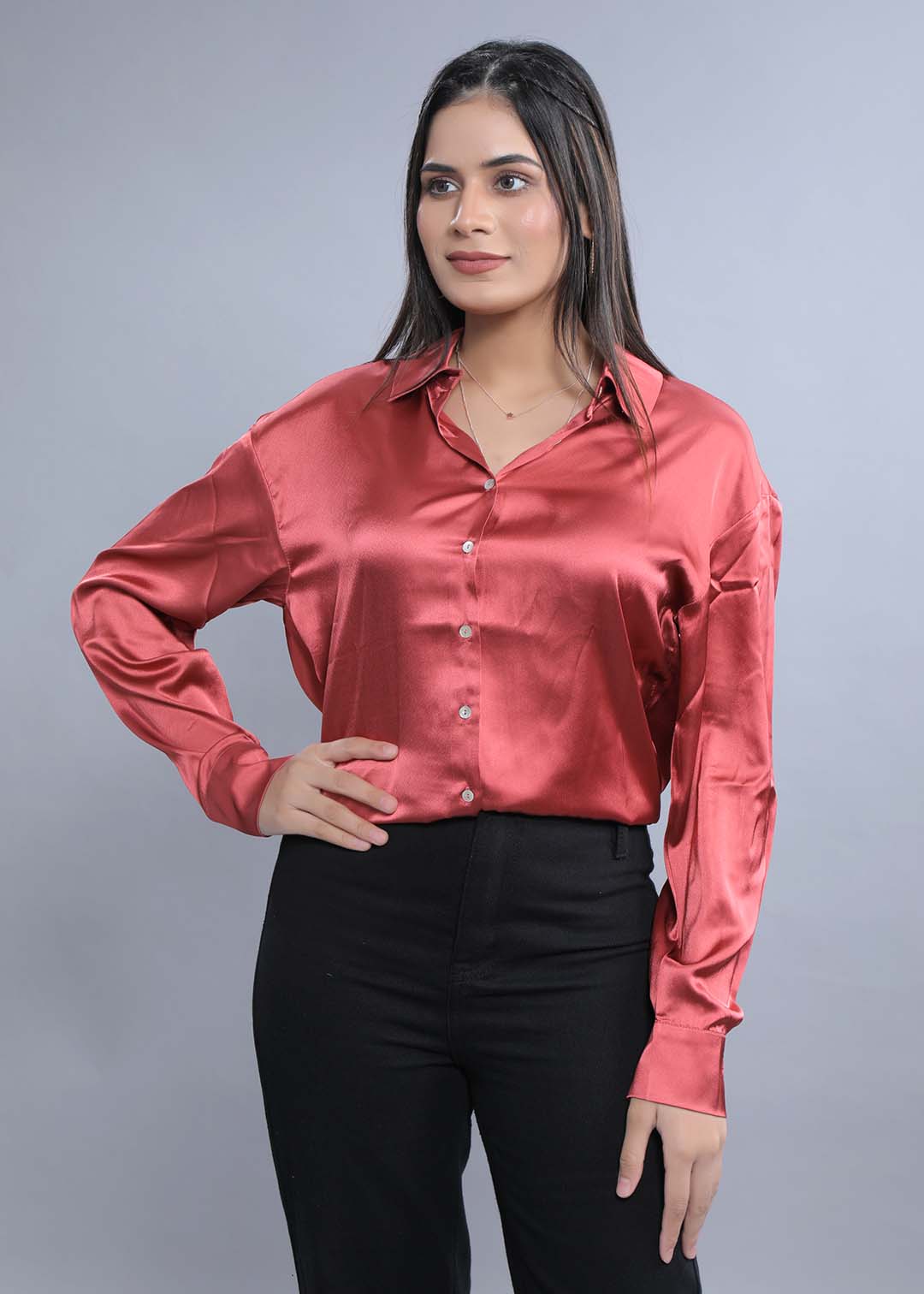 Oversized Satin Shirt FRENCH THEORY