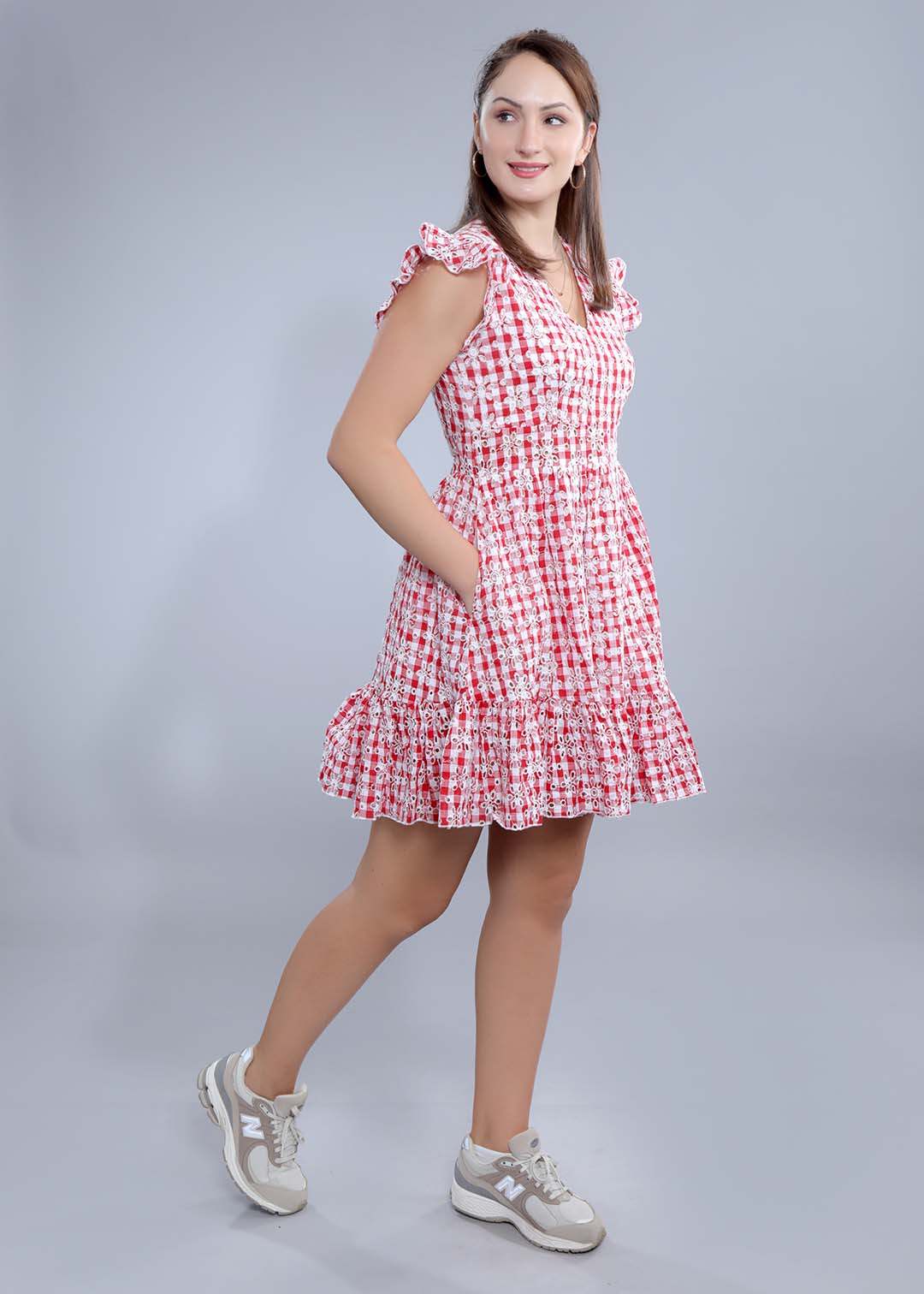 Schiffli Fit & Flare Dress FRENCH THEORY