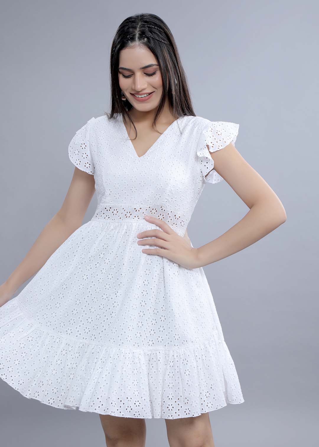 Schiffli Fit & Flare Dress FRENCH THEORY