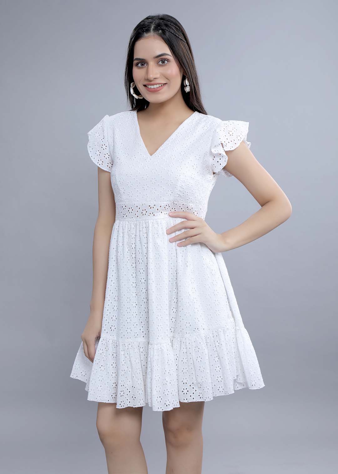 Schiffli Fit & Flare Dress FRENCH THEORY