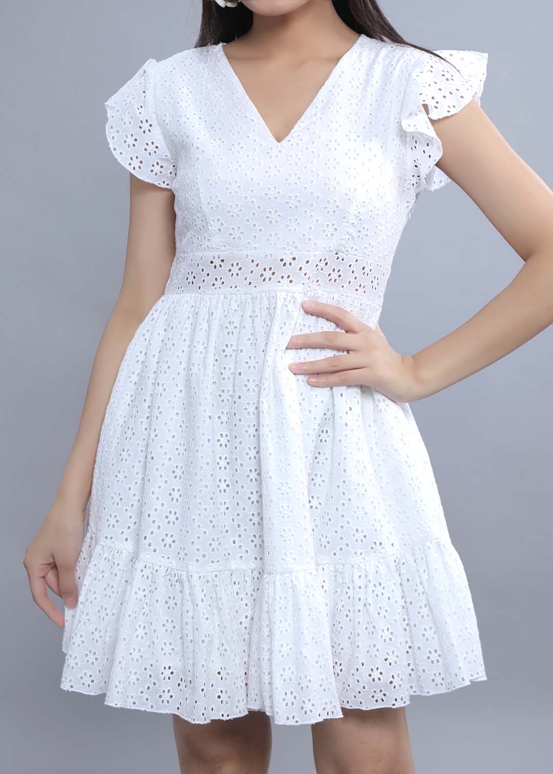 Schiffli Fit & Flare Dress FRENCH THEORY