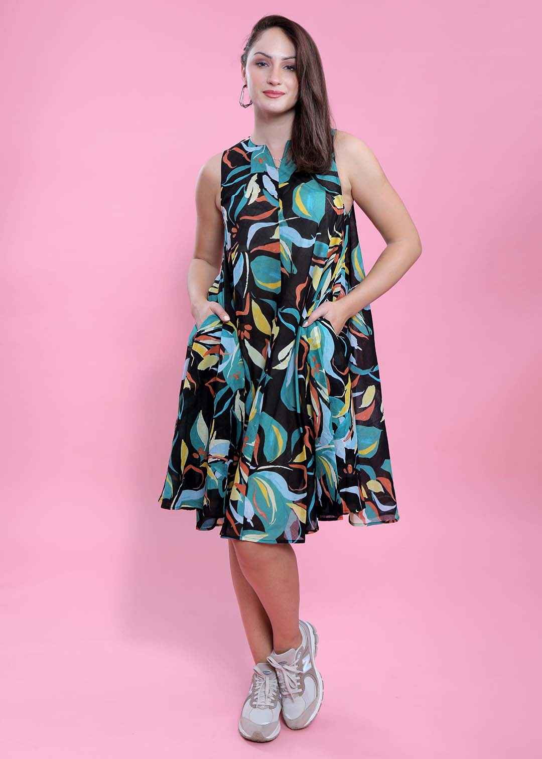 Printed A-Line Dress FRENCH THEORY