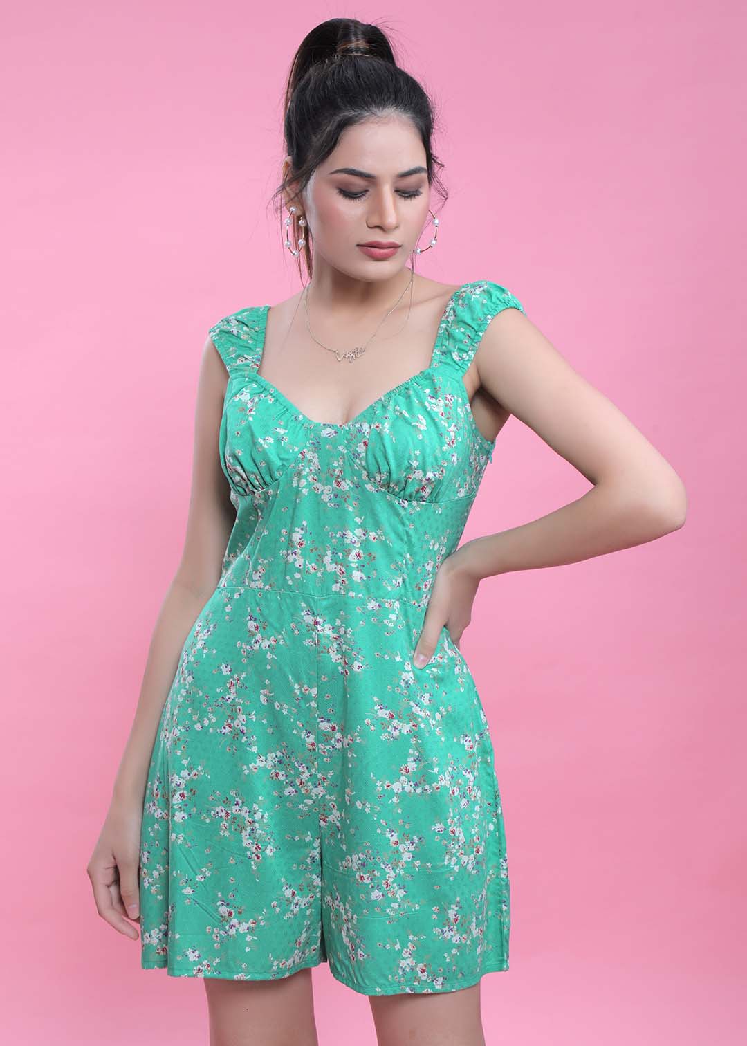 Green Playsuit FRENCH THEORY