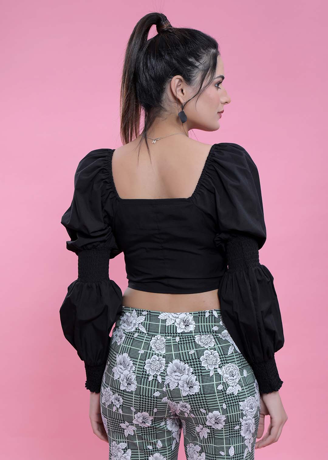 Slim Fit Top with Puff Sleeve FRENCH THEORY