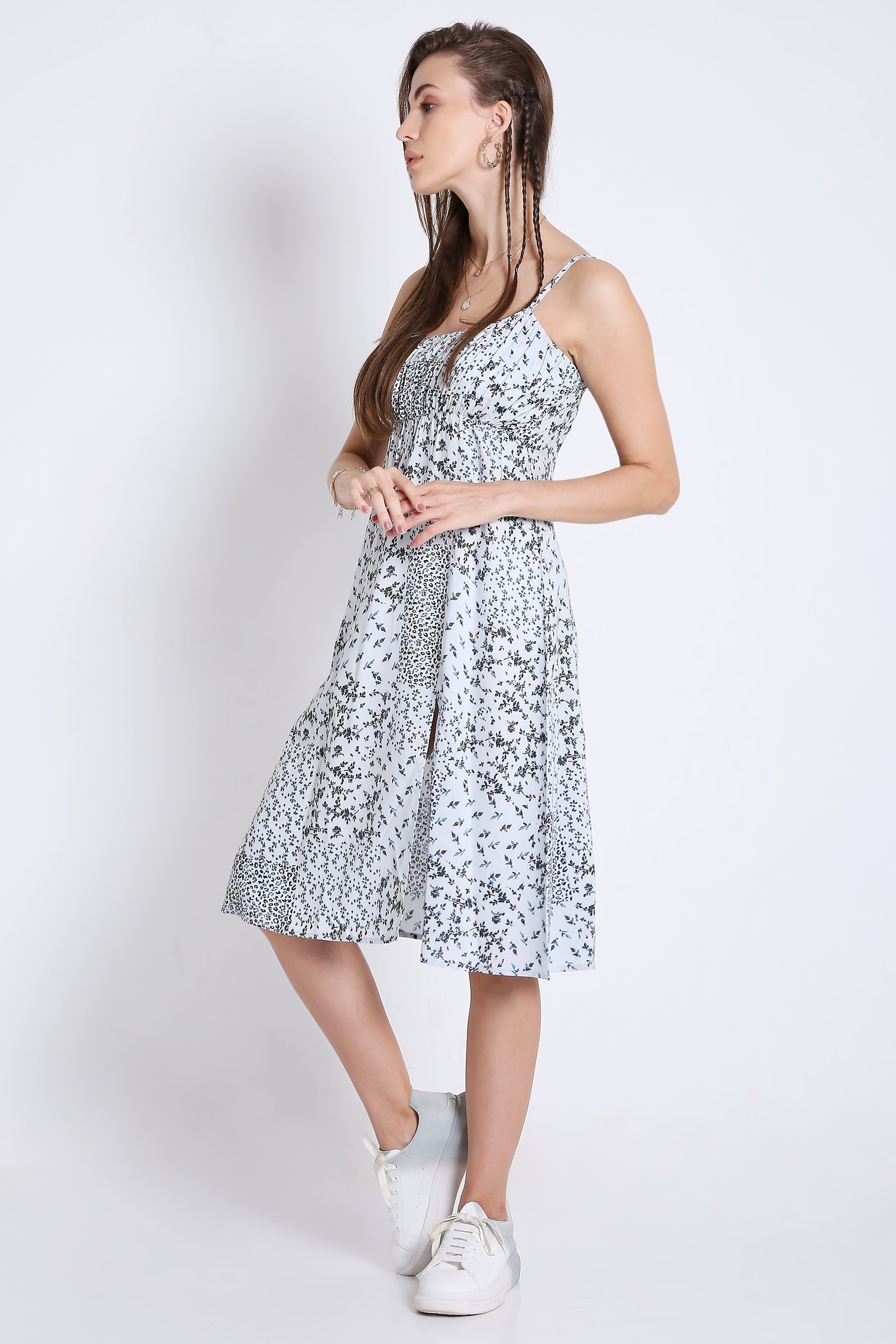 Printed Midi Summer Dress FRENCH THEORY