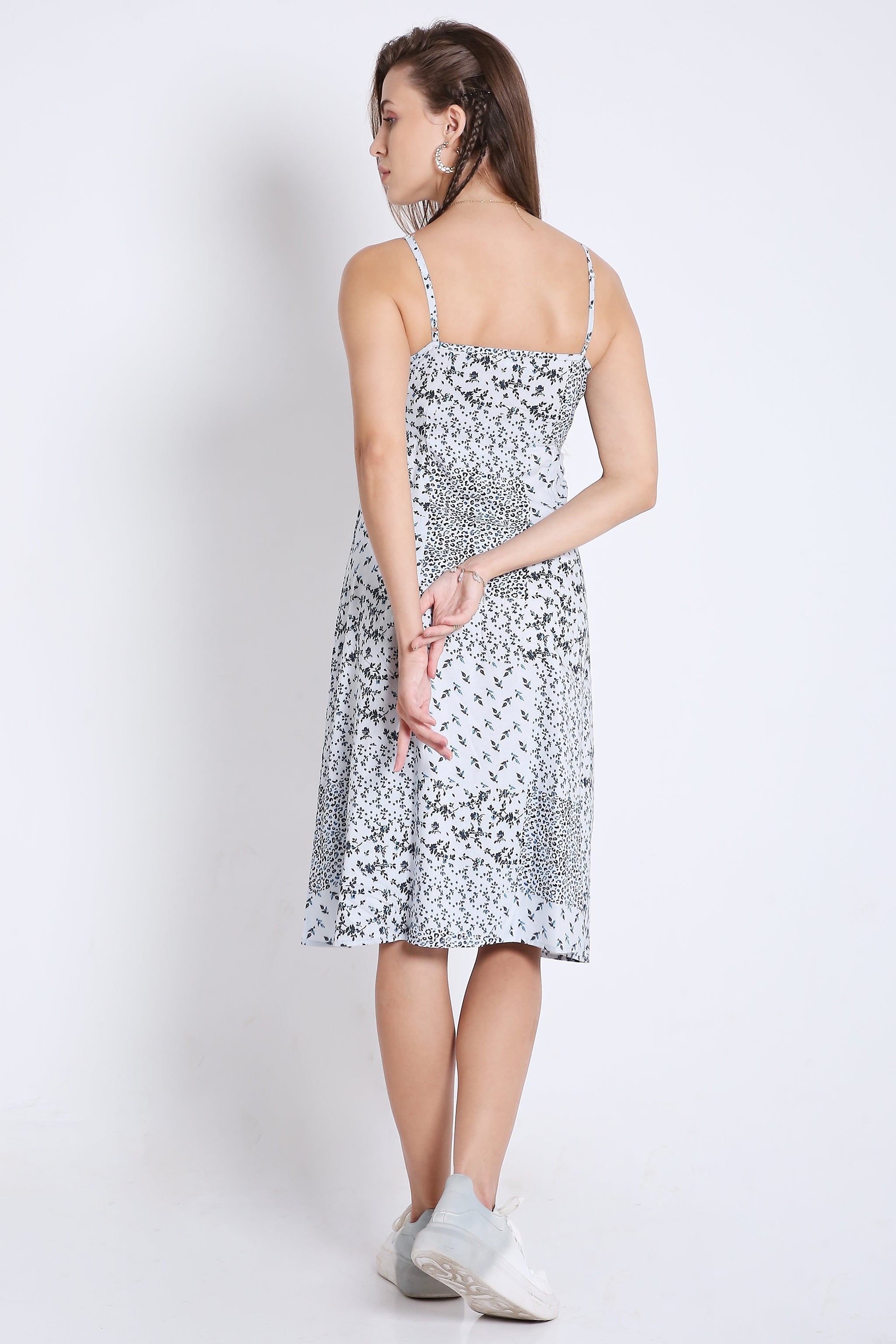 Printed Midi Summer Dress FRENCH THEORY
