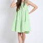 Sublime Green Short Summer Flared Dress