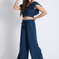 Frilled Crop Top & Long Flared Pant Co-Ord Set