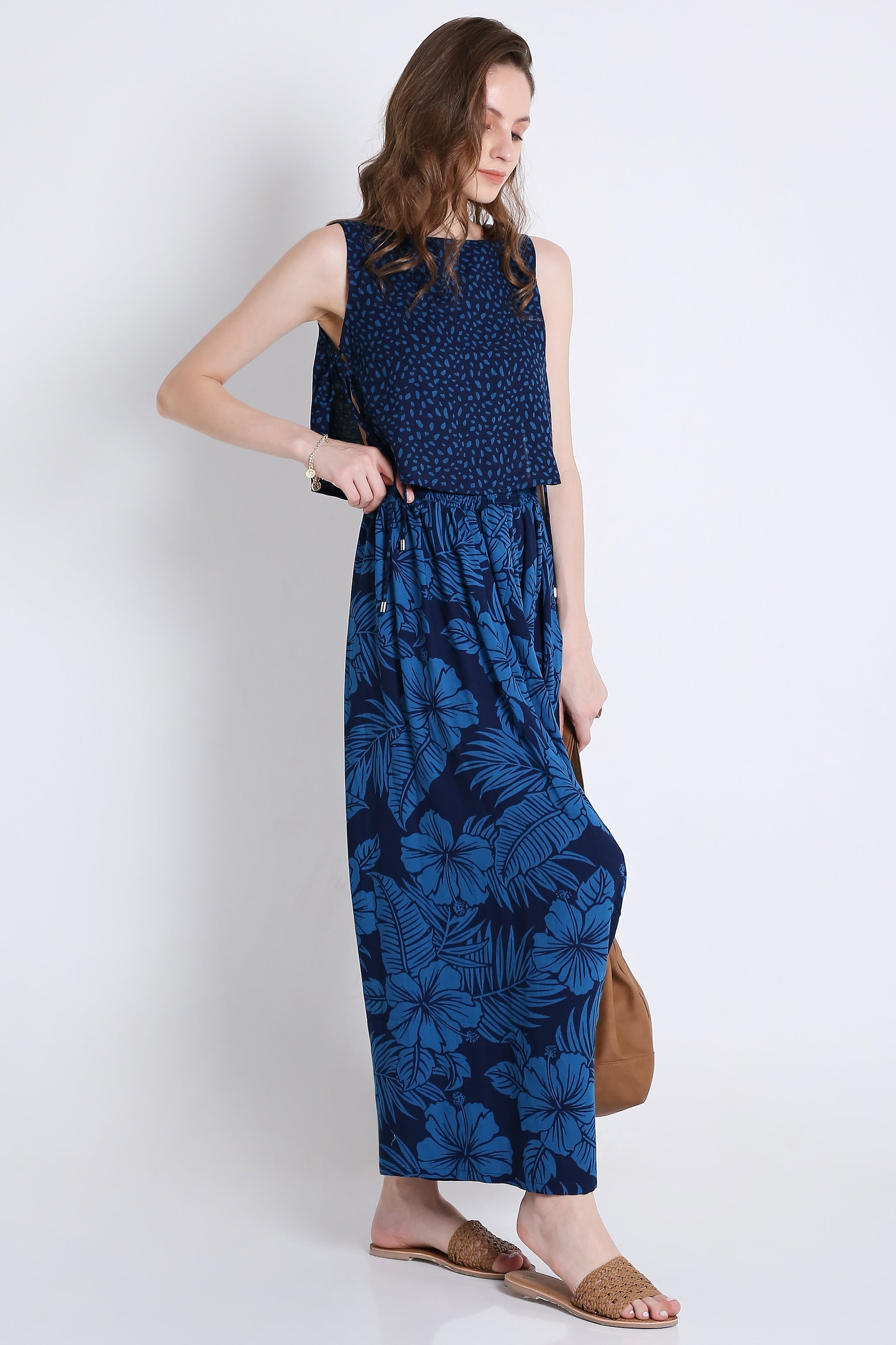 Printed Long Harem Pants FRENCH THEORY