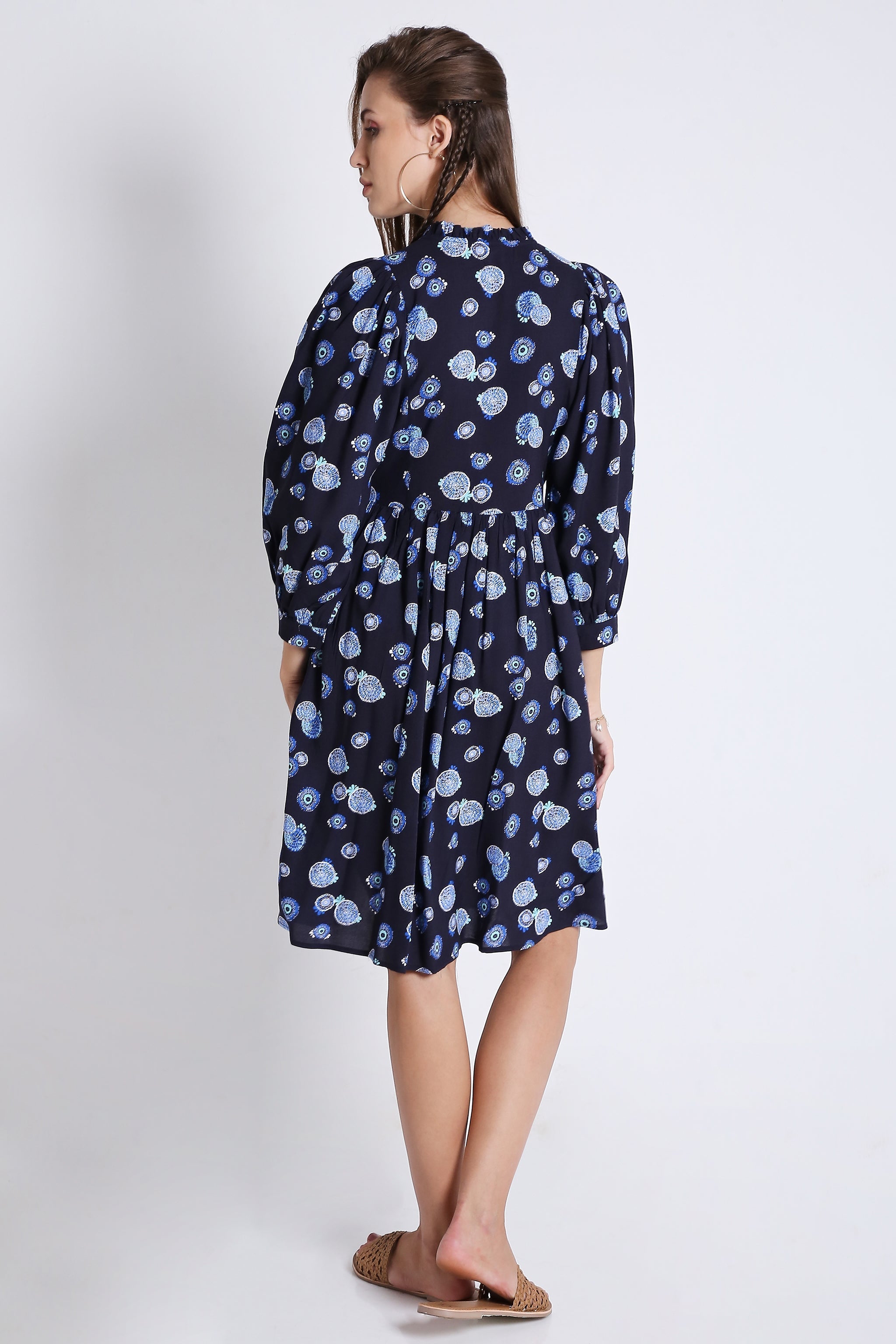 Midi Dress with Batwing Sleeve (Without Belt) FRENCH THEORY