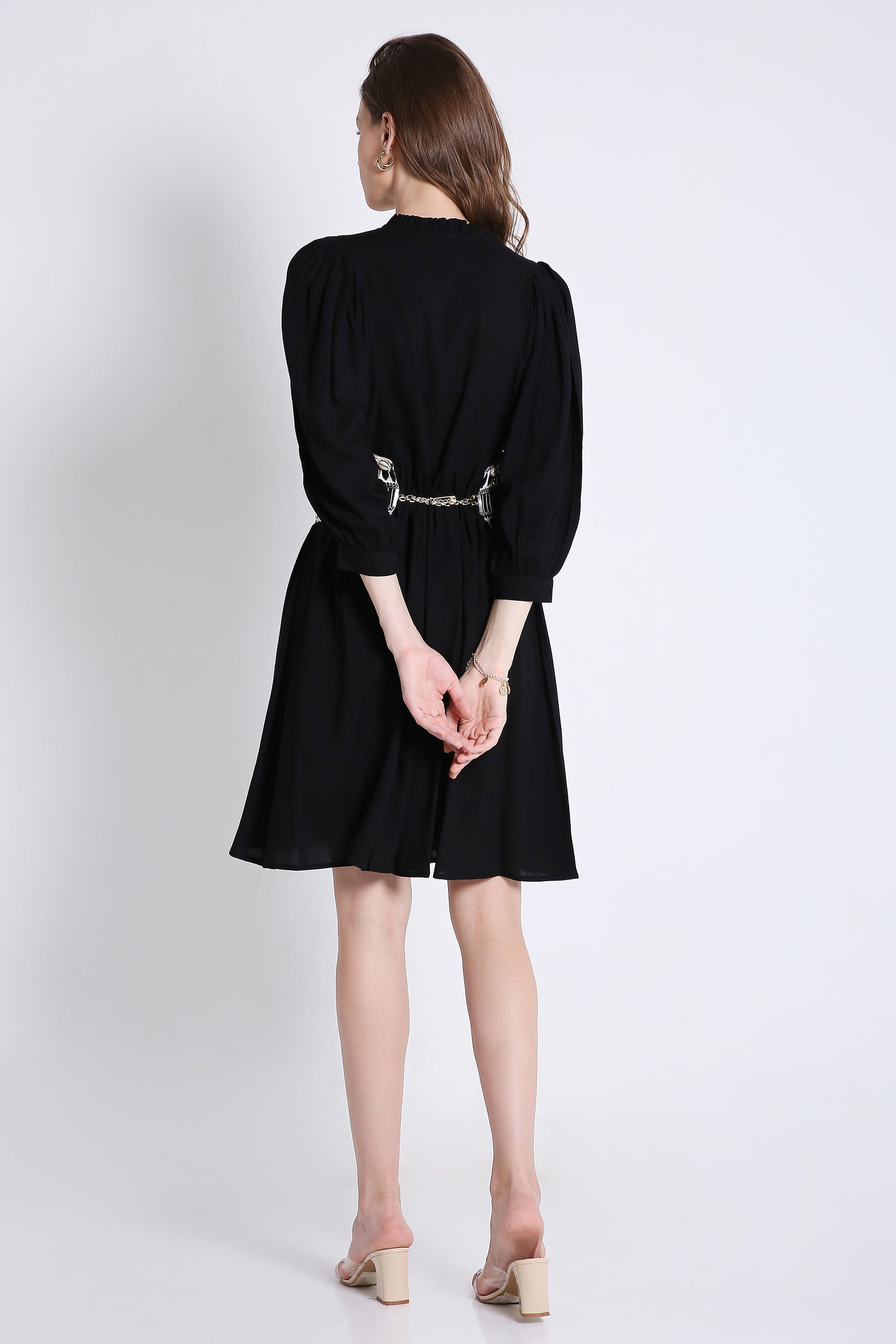 Midi Dress with Batwing Sleeve (Without Belt) FRENCH THEORY