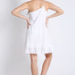 Schffli Embroidered Oblique Shoulder Mini Dress