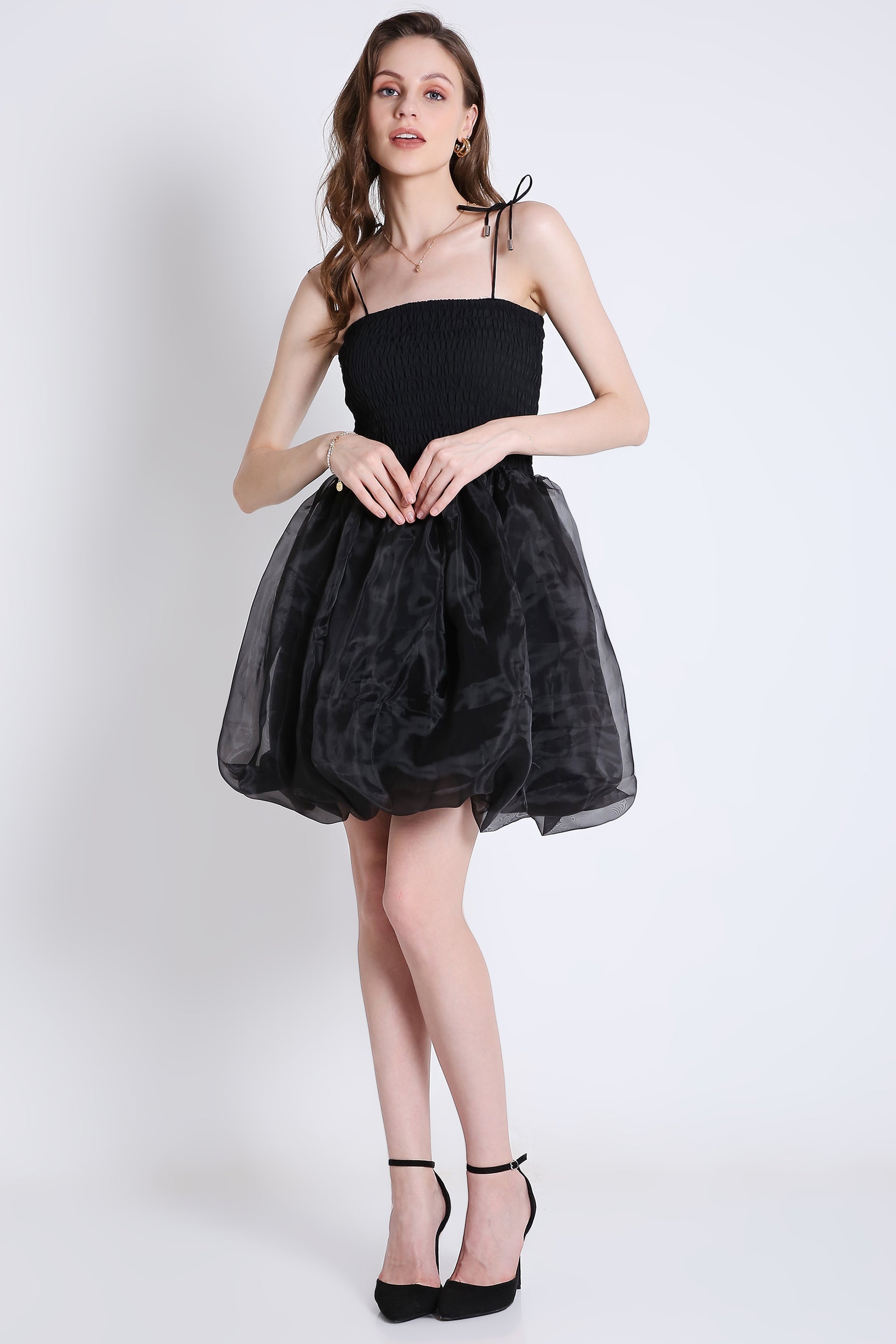 Organza Balloon Tube Party Dress