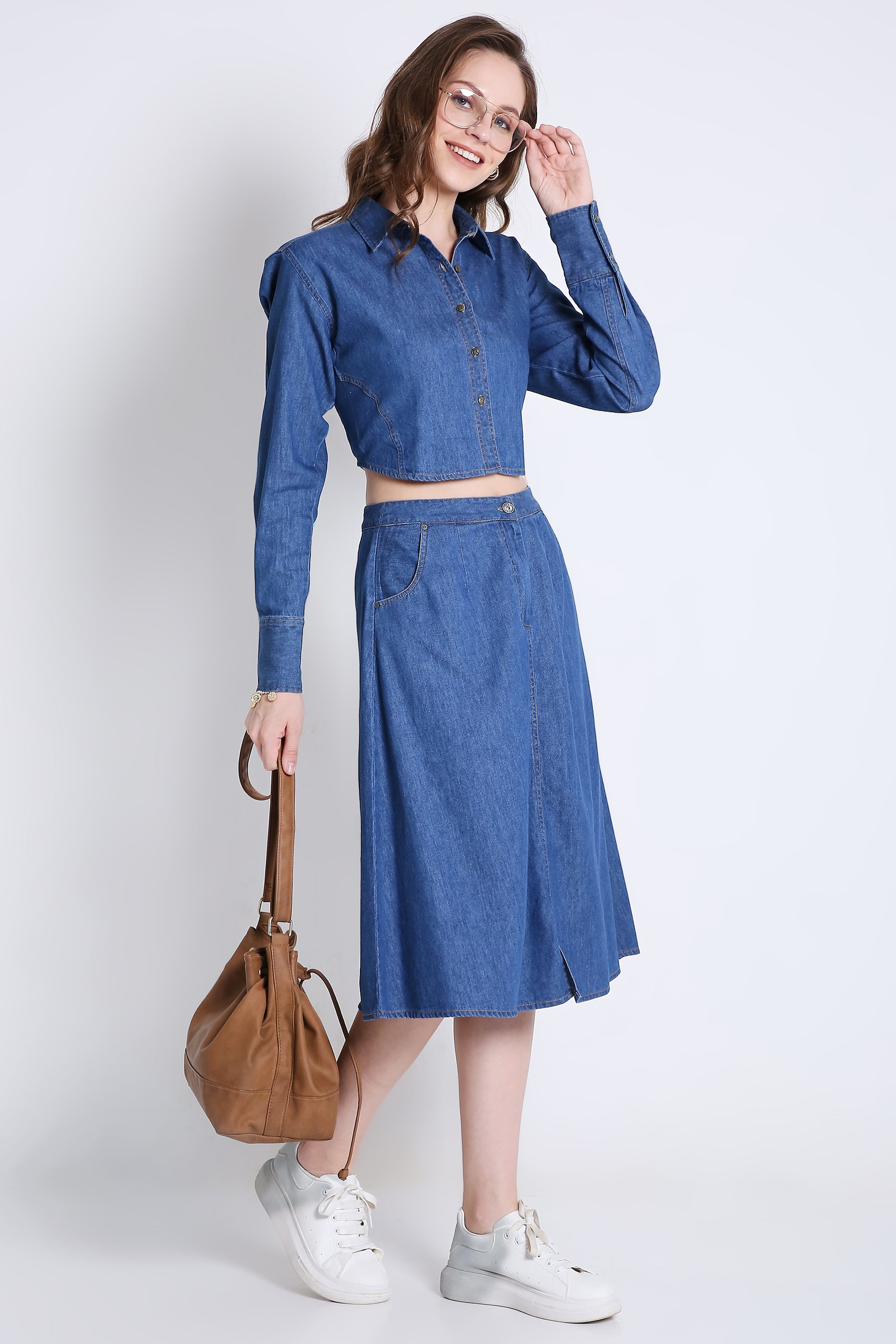Denim Crop Shirt FRENCH THEORY