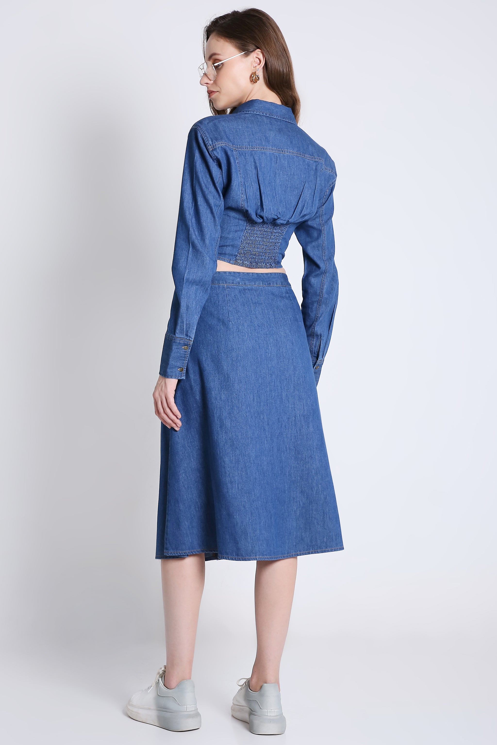 Denim Crop Shirt FRENCH THEORY