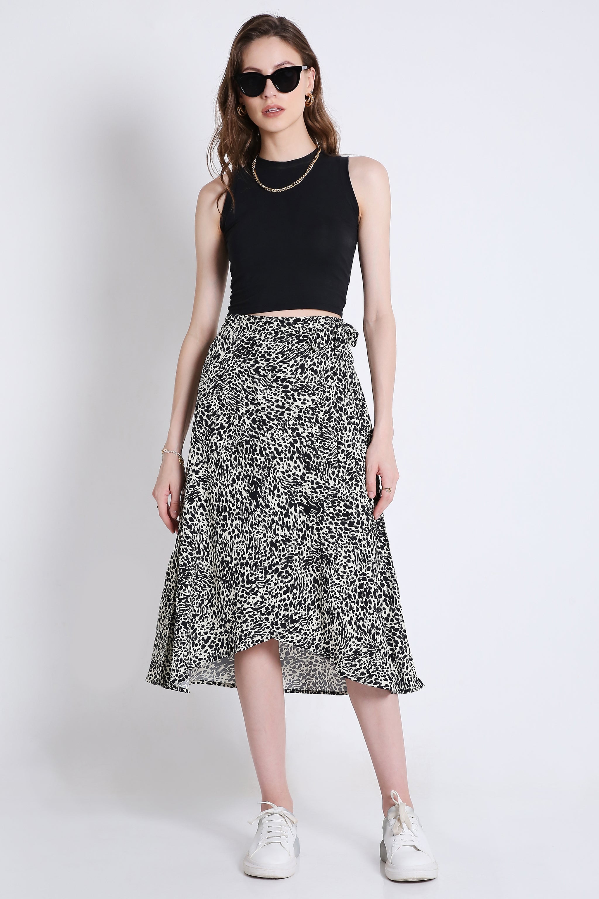 Printed Wrap Around Skirt