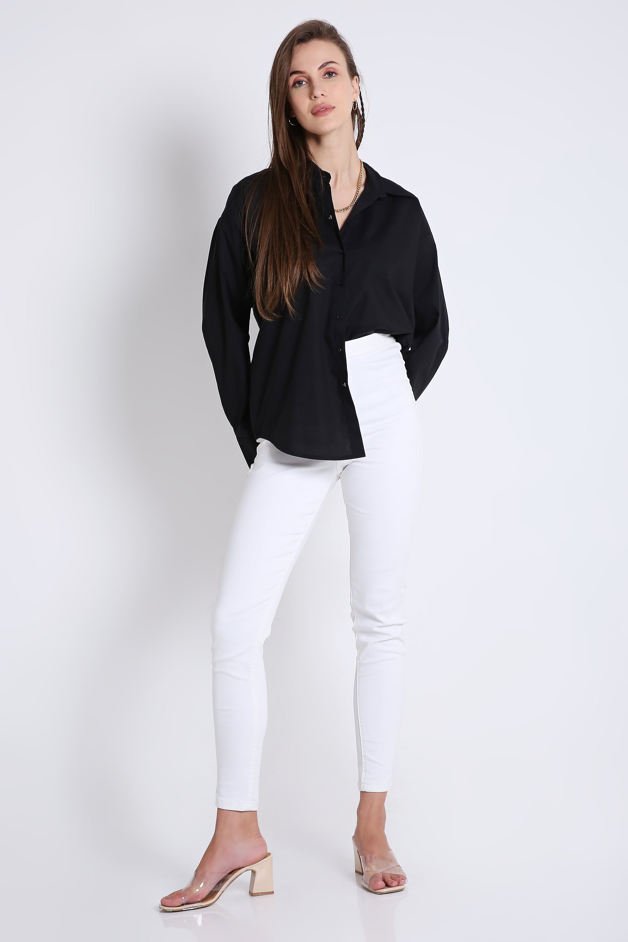 Long Sleeve Oversized Poplin Shirt FRENCH THEORY