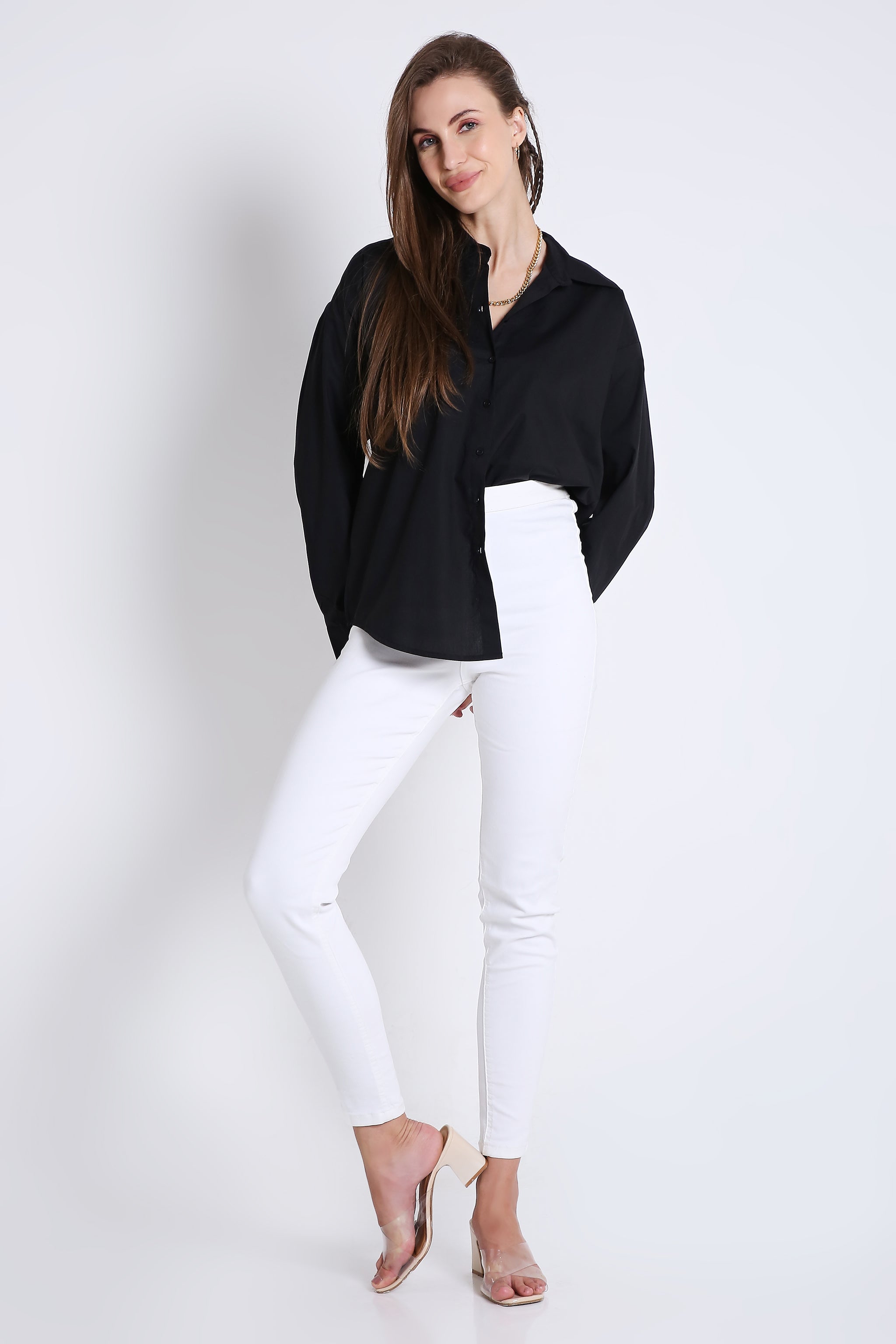Long Sleeve Oversized Poplin Shirt FRENCH THEORY