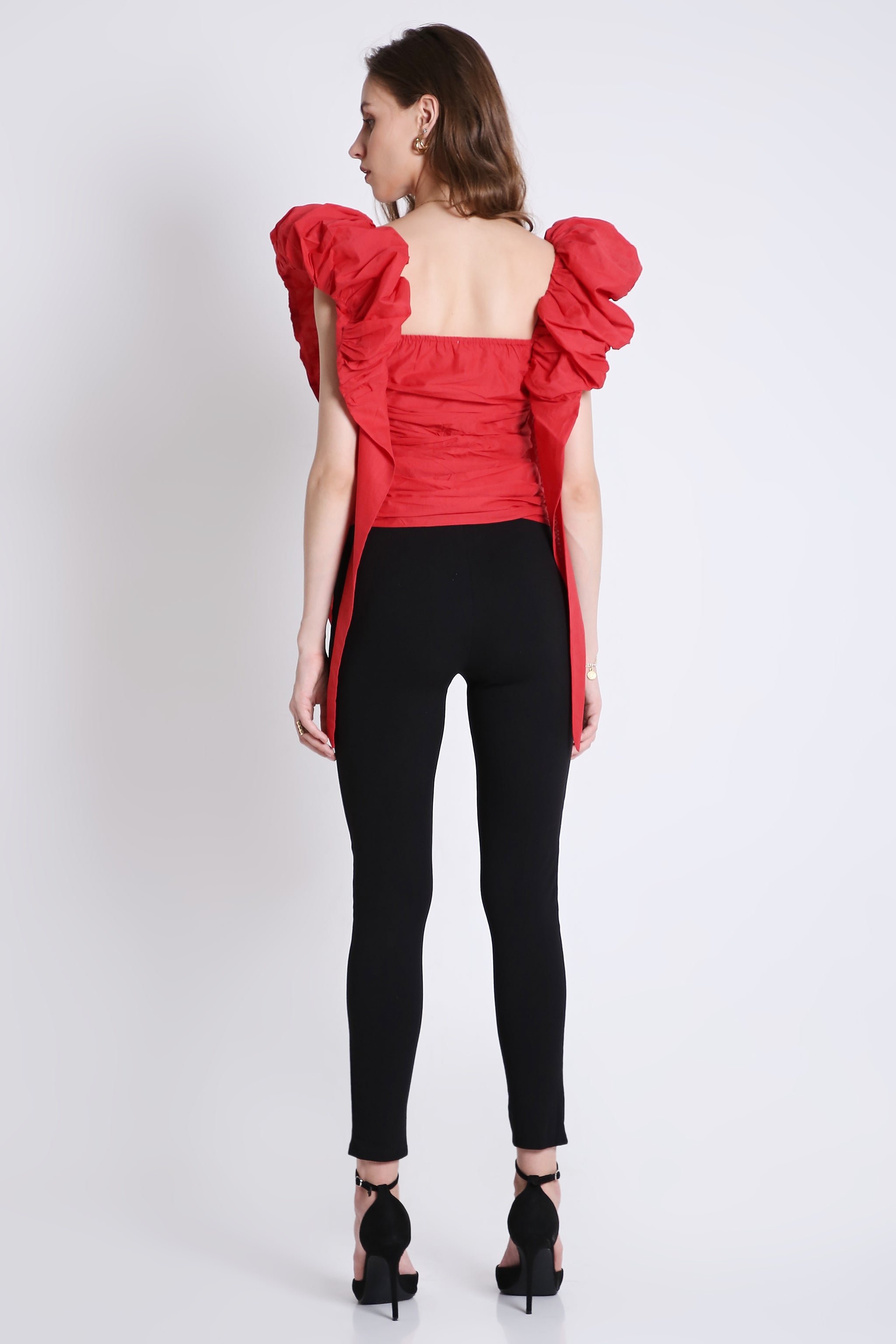 Peasant Top with Puff Sleeve FRENCH THEORY